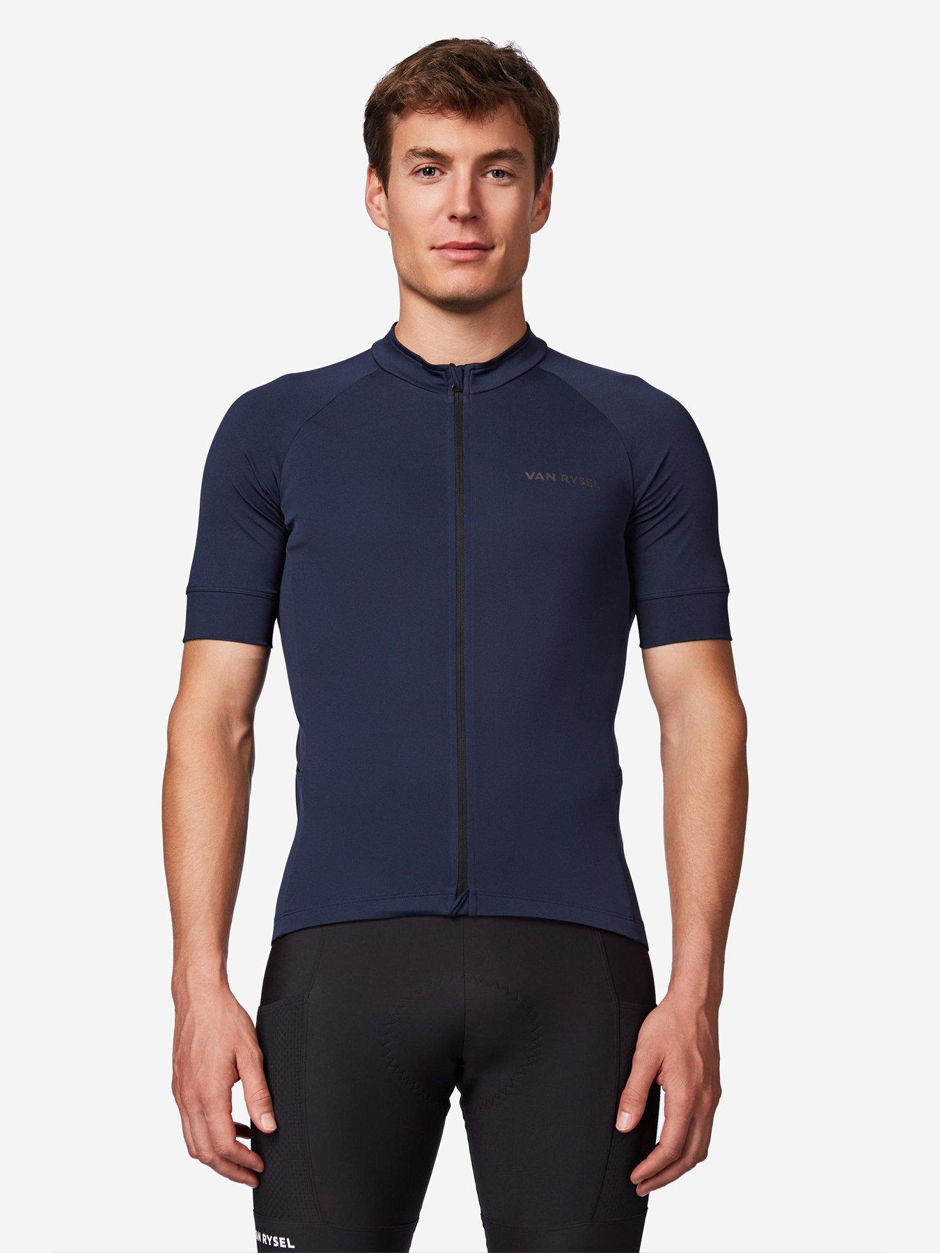 Image 1 of 6 of Decathlon Men's road biking short-sleeved top - Discover steel blue