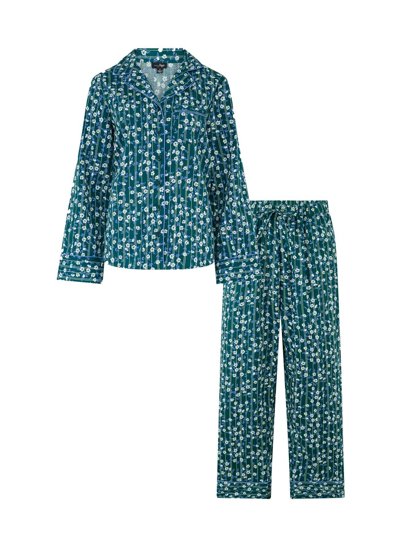Image 4 of 4 of Pour Moi Pure Cotton Button Through Revere Collar Pyjama Set