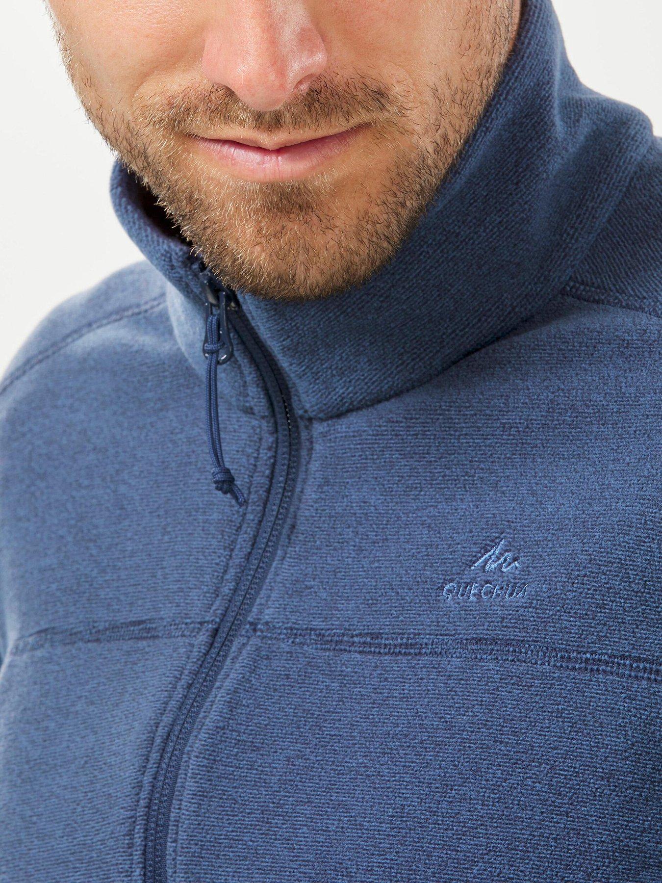 Image 4 of 5 of Decathlon Mens Mountain Hiking Fleece MH100 Full Zip - Blue