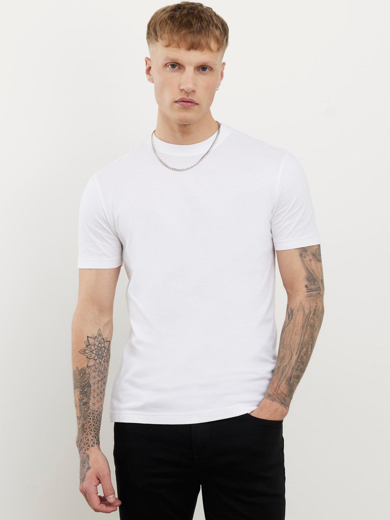 River Island Cotton Slim Fit T-shirts 3 Pack