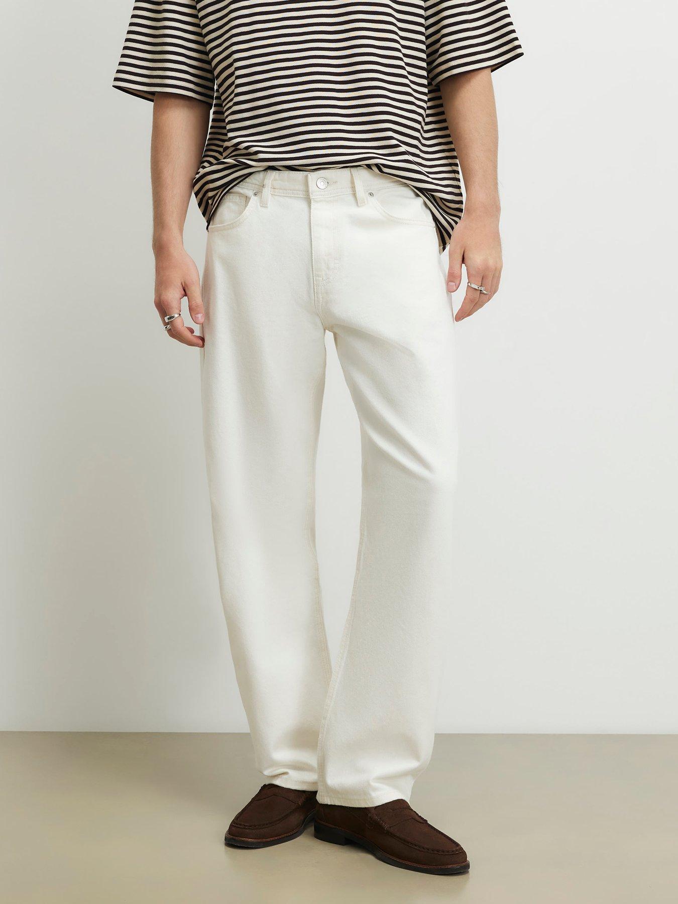 River Island Loose Fit Jeans- Cream