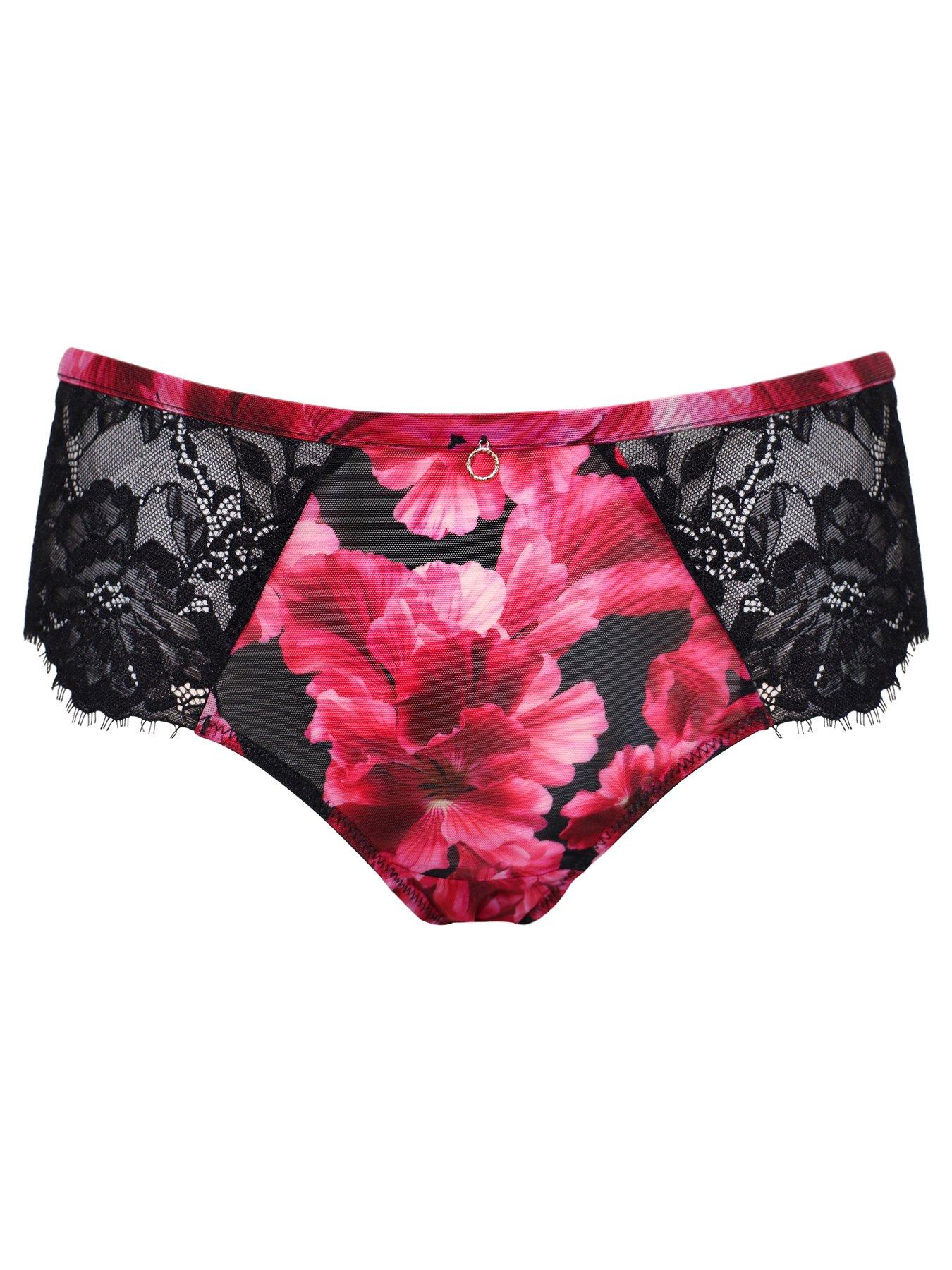 Image 3 of 4 of Pour Moi Bliss Printed Mesh Brazilian Brief