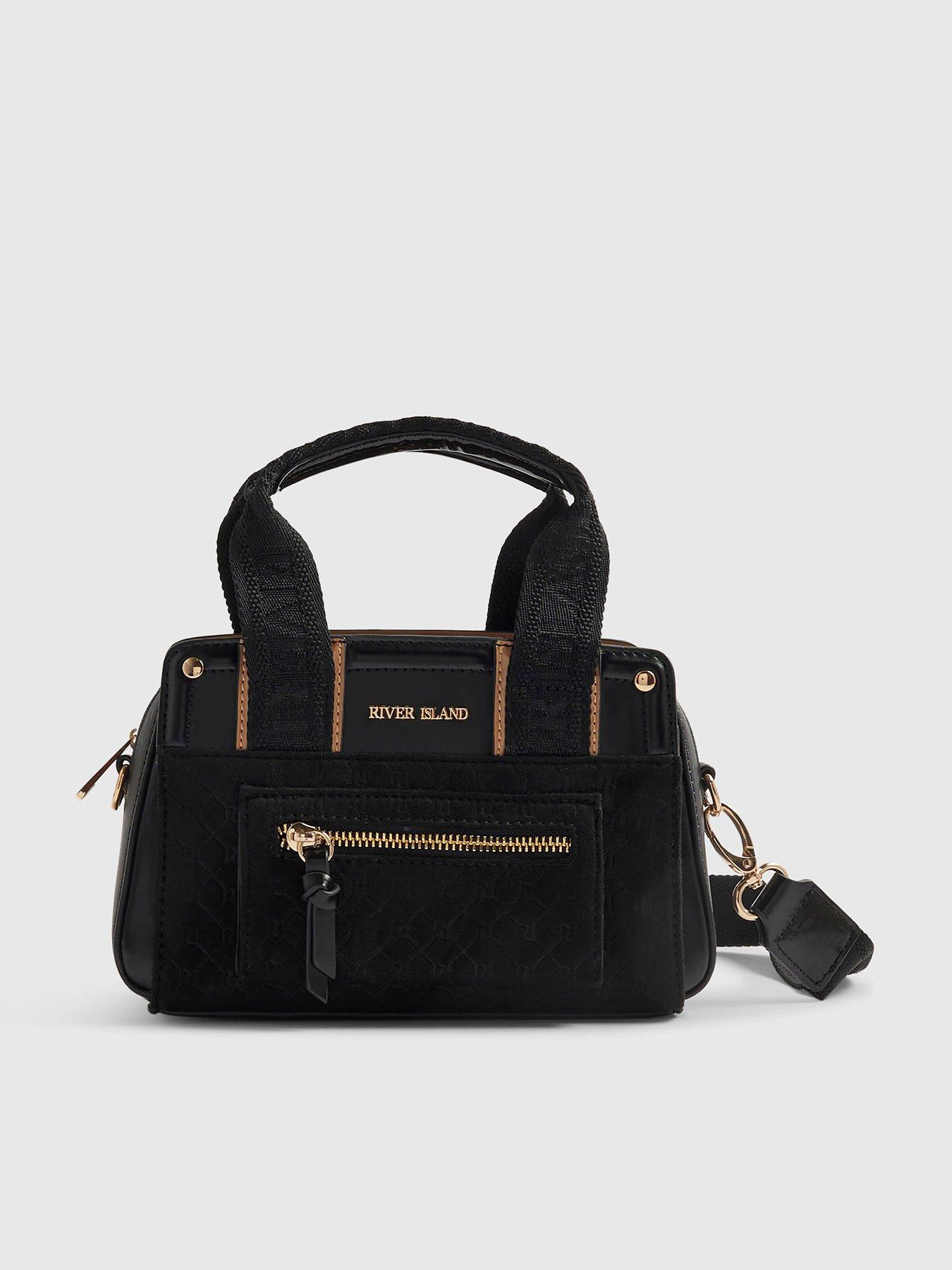 Image 1 of 4 of River Island Webbing Handle Tote Crossbody Bag