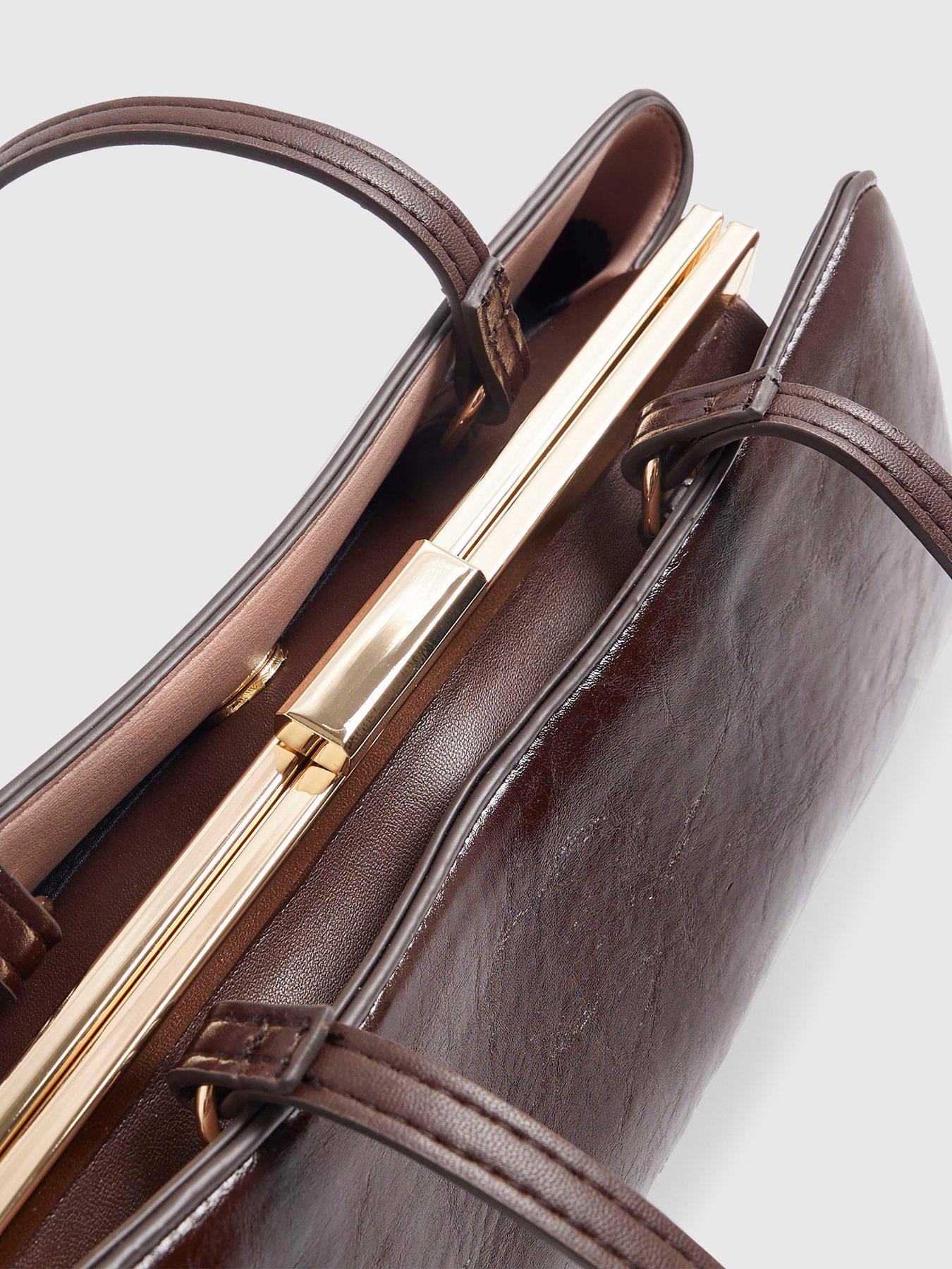 Image 5 of 5 of River Island Red Metal Frame Shoulder Bag