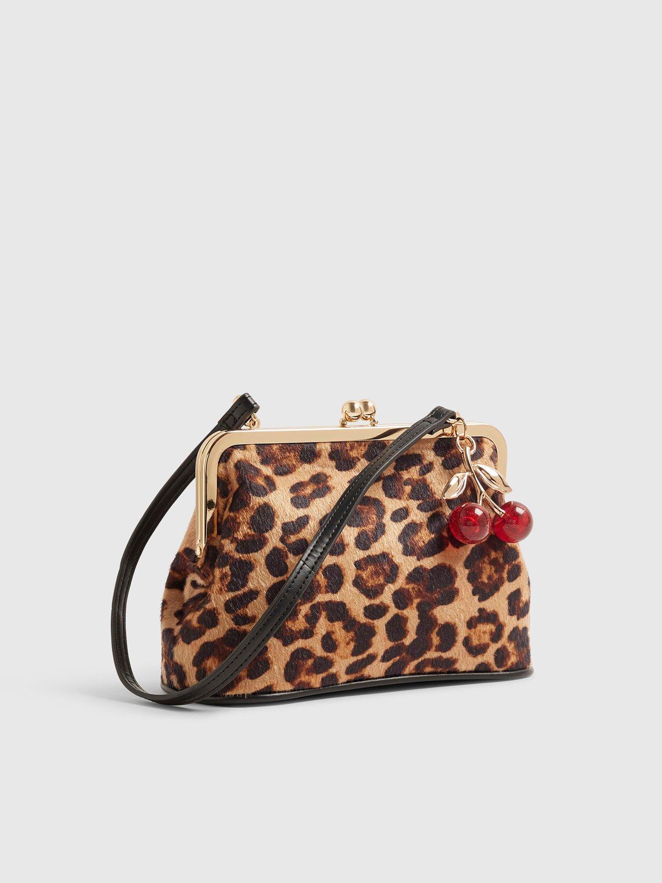 Image 3 of 5 of River Island Leopard Print Framed Clutch Bag