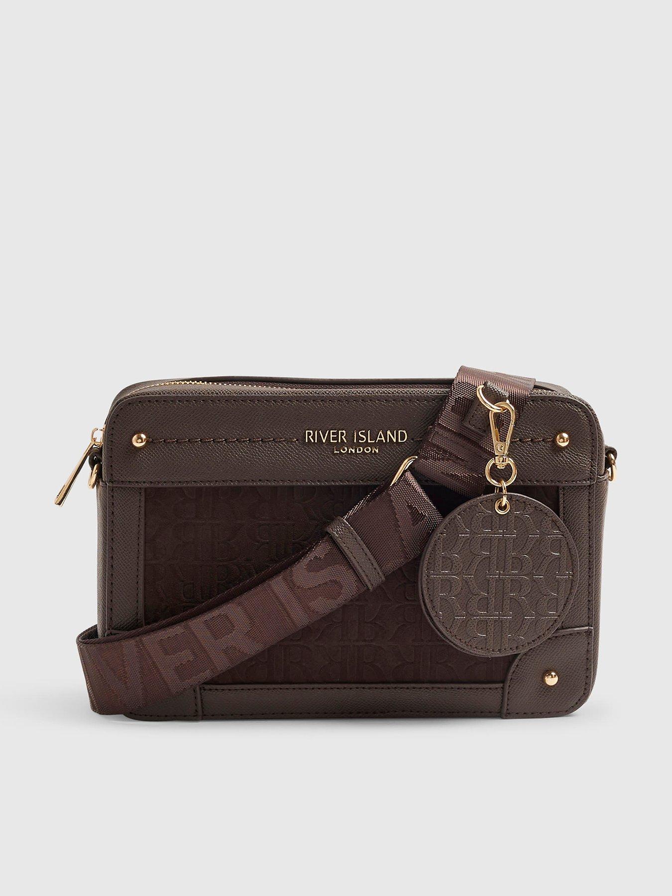 River Island Rr Monogram Boxy Crossbody Bag