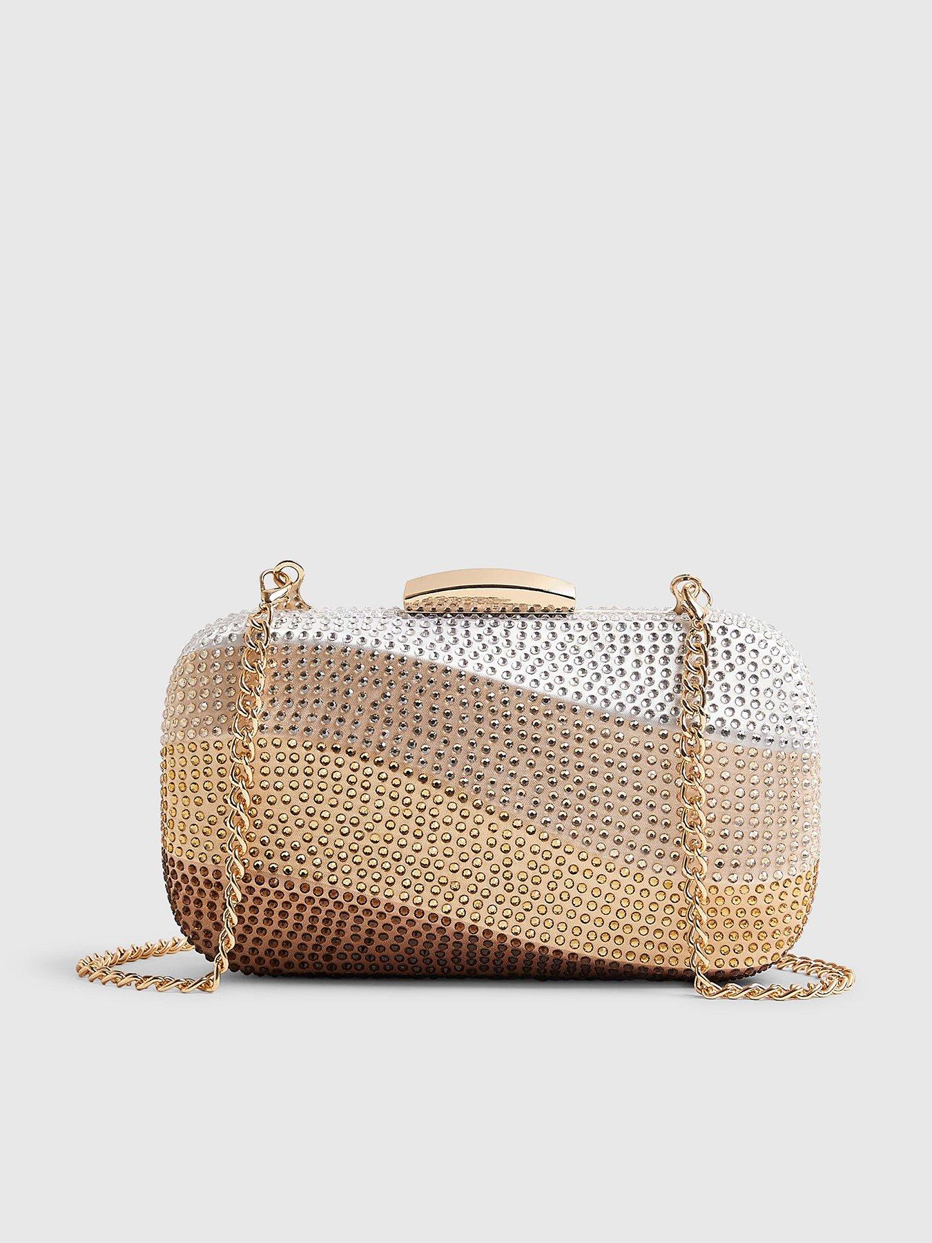 River Island Rainbow Swirl Embellished Clutch Bag