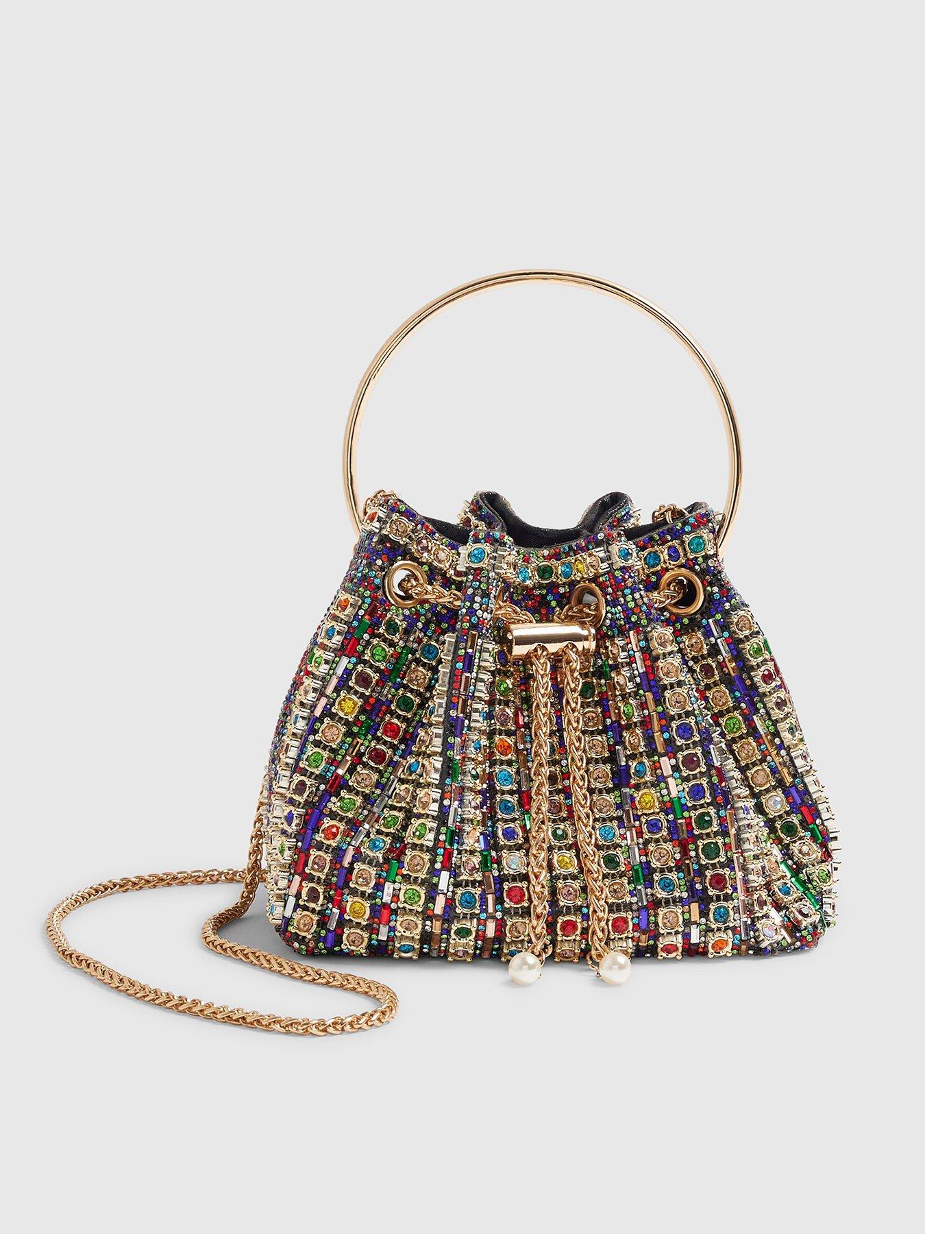River Island Multicoloured Gem Bucket Clutch Bag