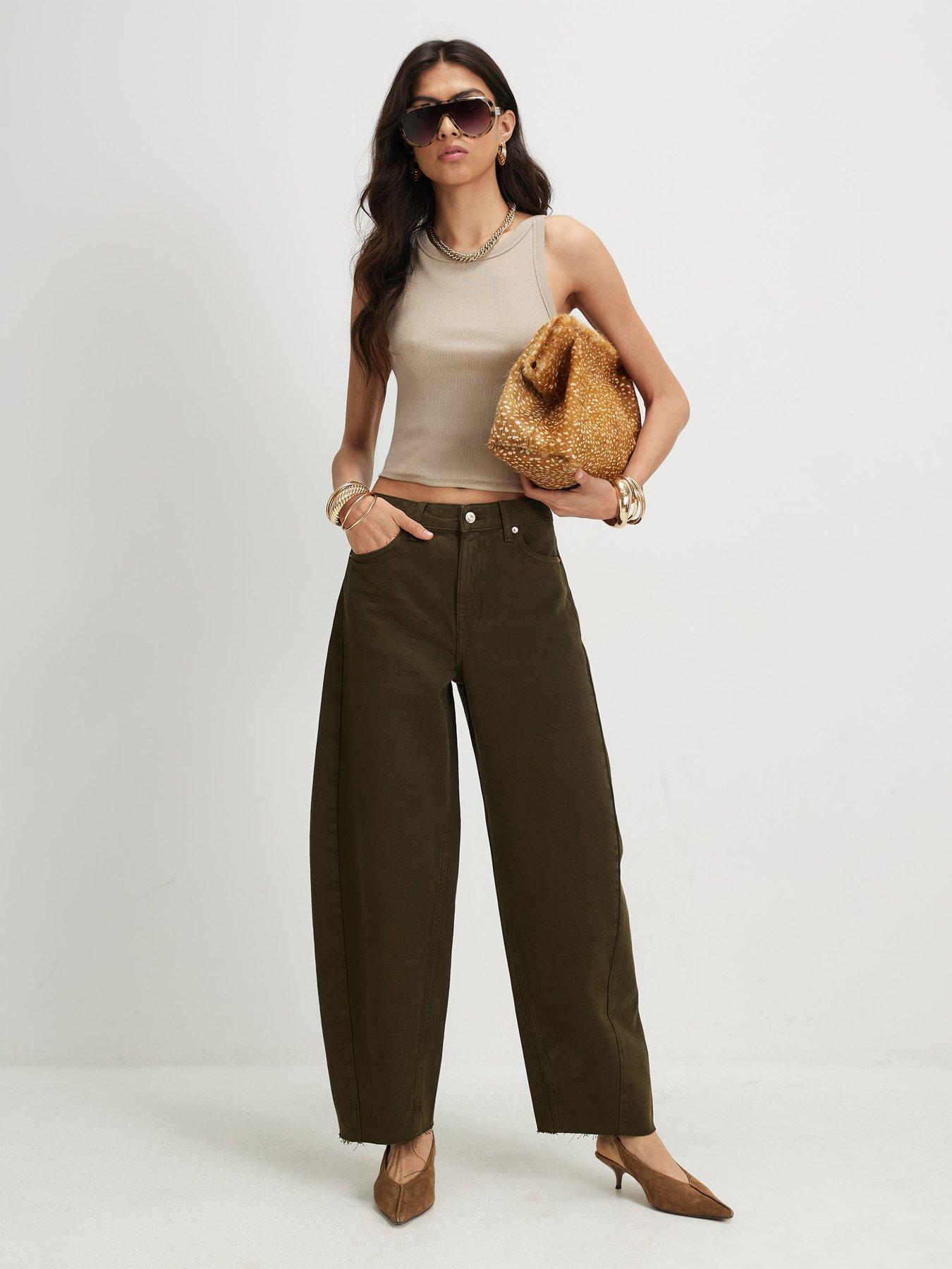 River Island Twist Seam Barrel Leg Jeans
