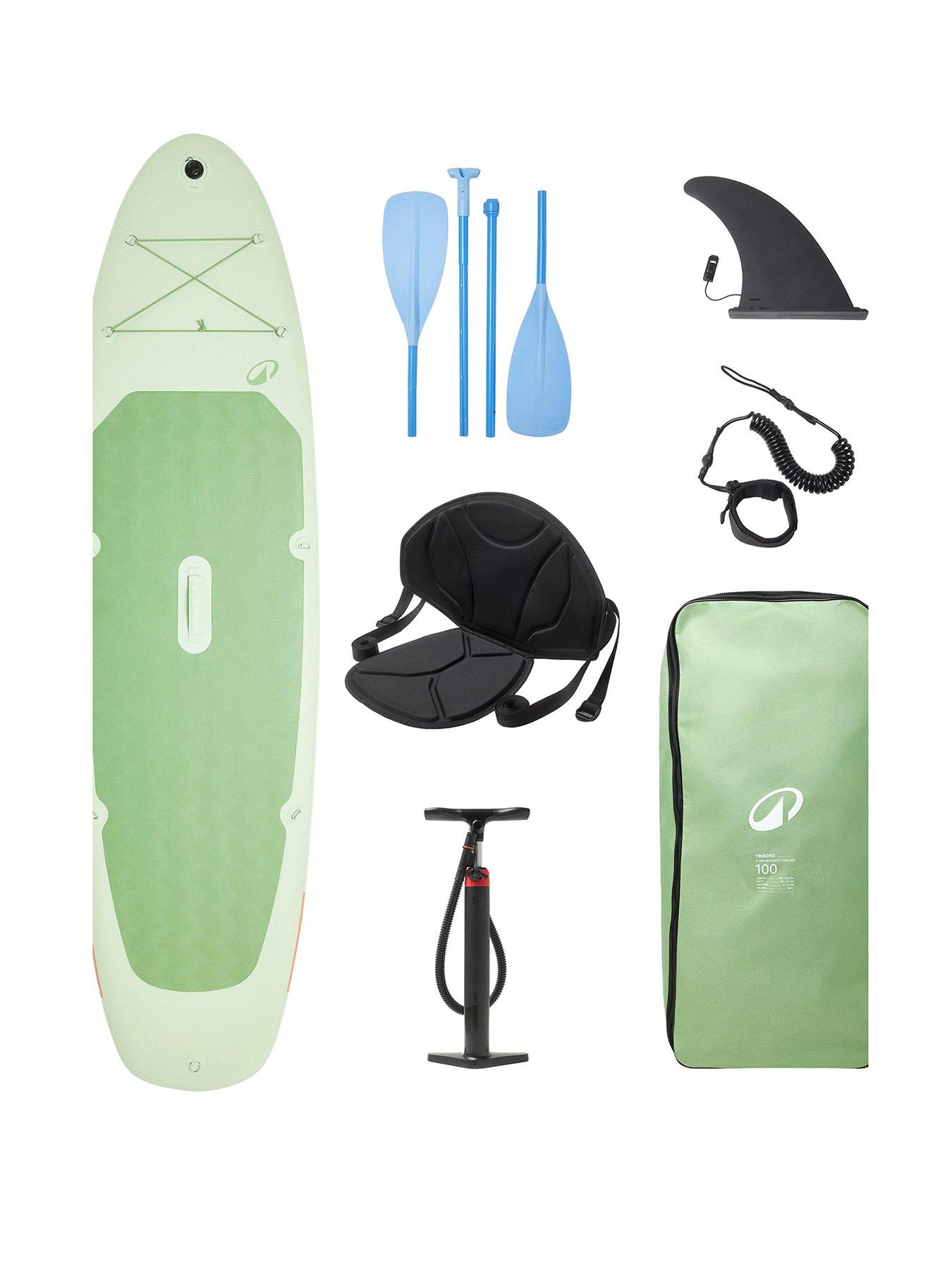 Decathlon Convertible stand-up paddleboard pack, 100 green