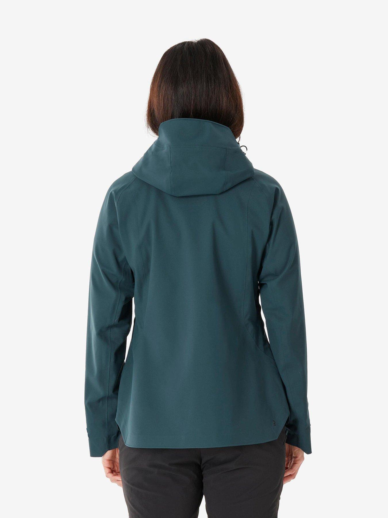 Image 2 of 7 of Decathlon Womens Waterproof Hiking Jacket MH500 - Green