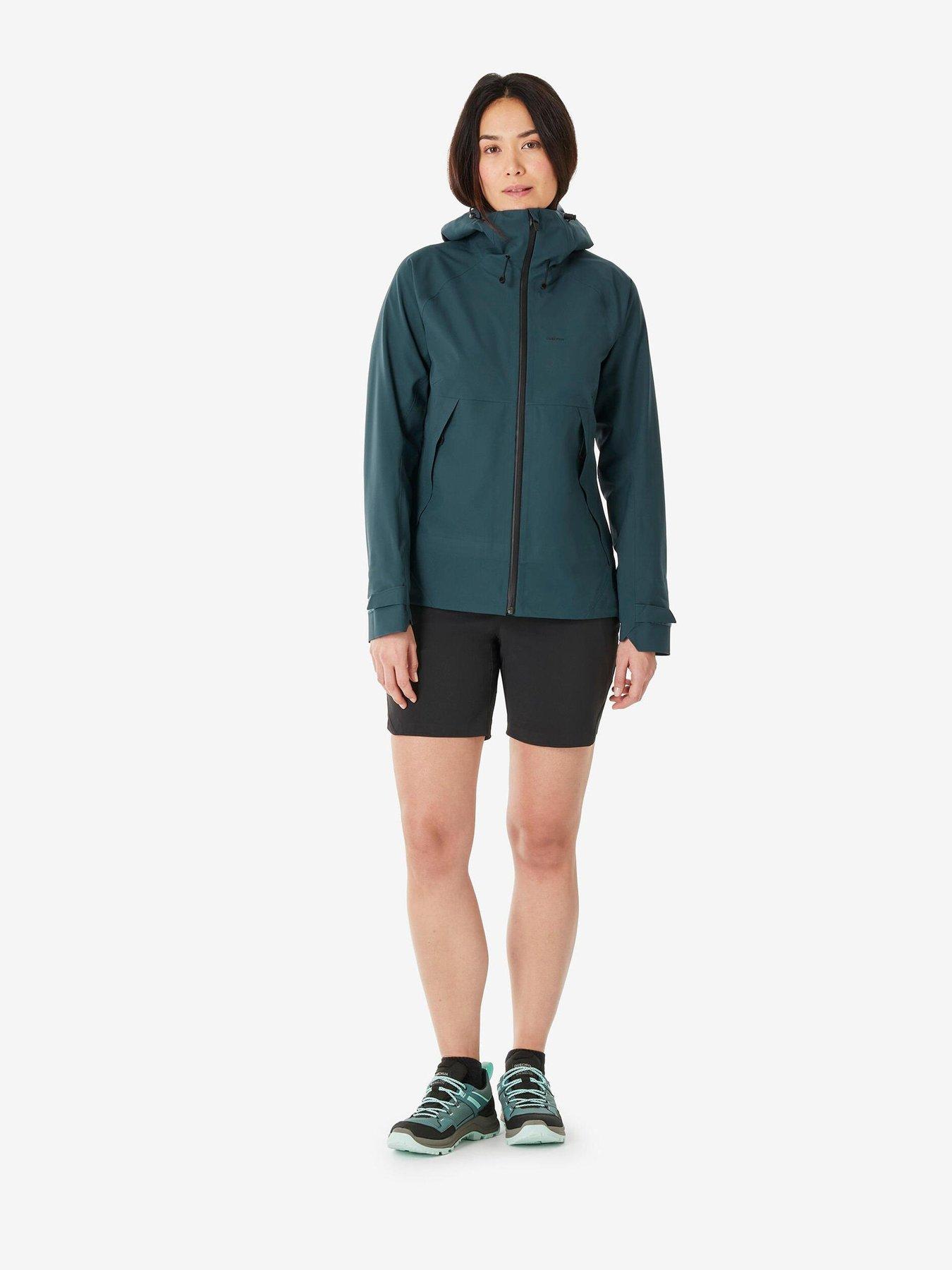 Image 3 of 7 of Decathlon Womens Waterproof Hiking Jacket MH500 - Green