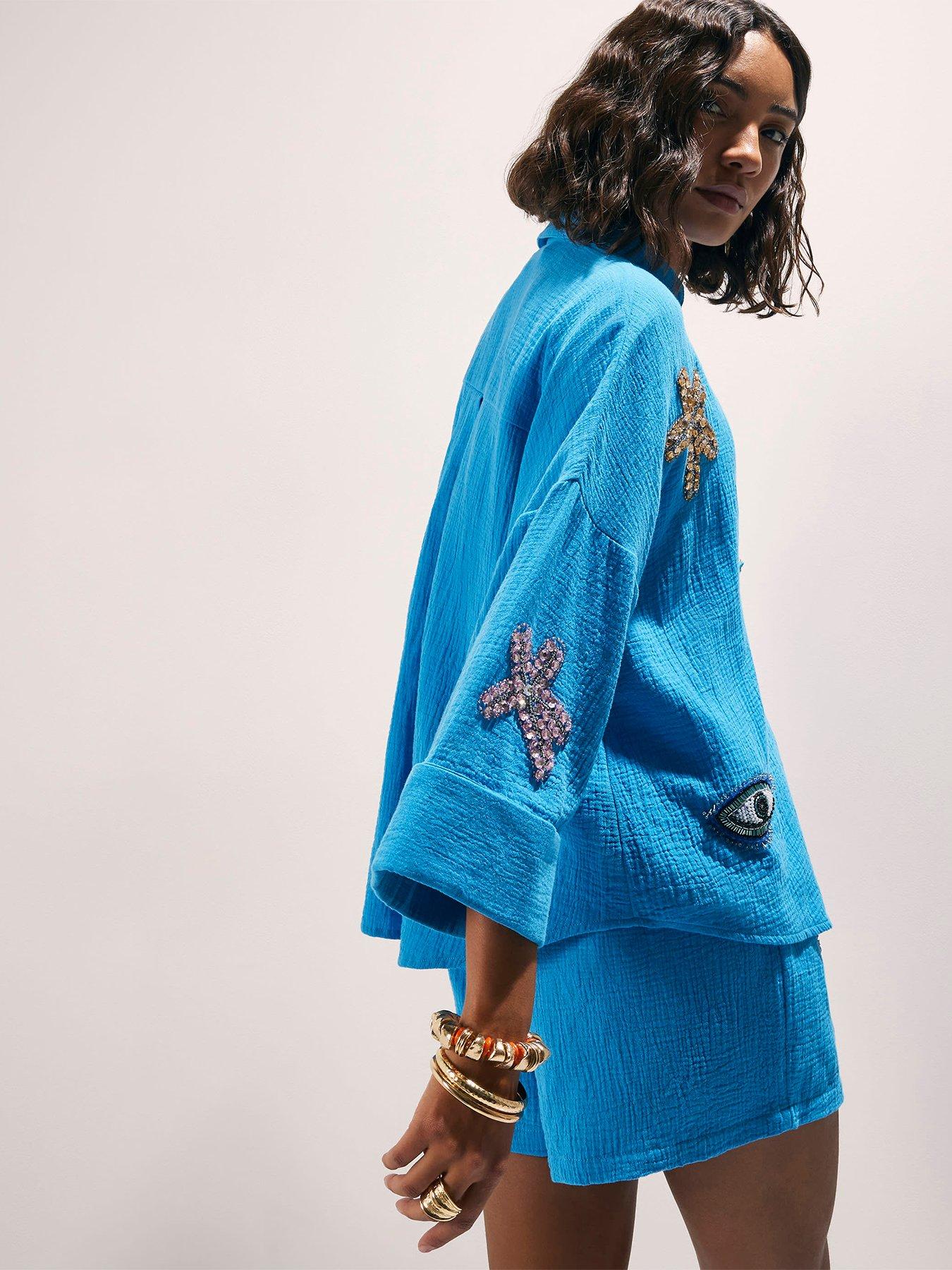 Image 2 of 4 of River Island Embellished Beach Shirt