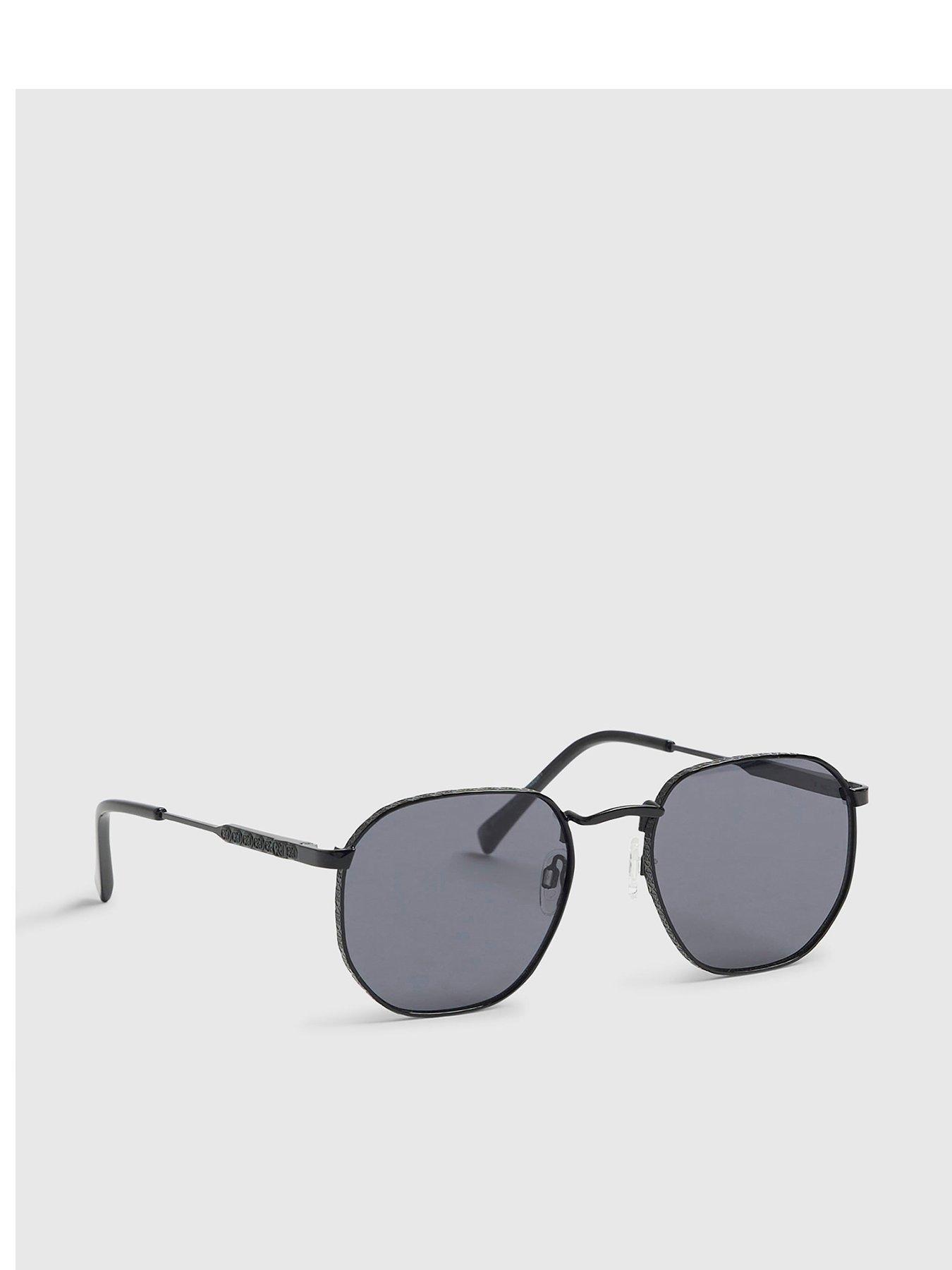 River Island Monogram Hexagon Smoke Lens Sunglasses