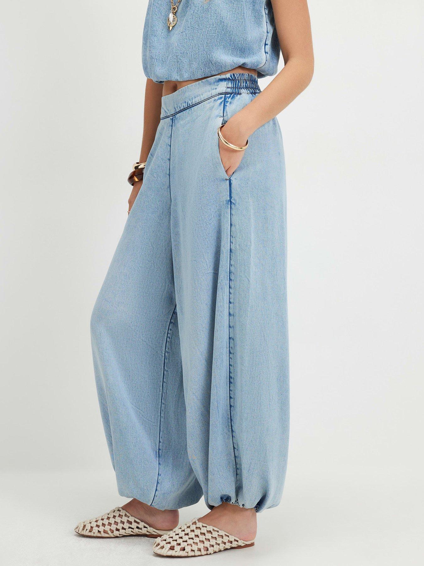 River Island Denim Balloon Leg Trousers