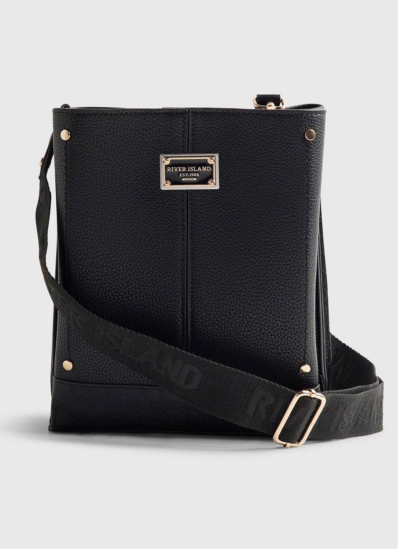 River Island Monogram Panelled Messenger Bag