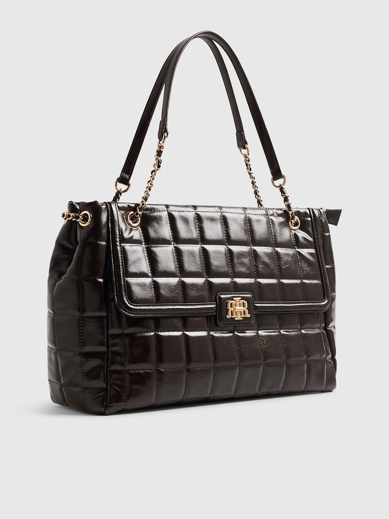 River Island Quilted Large Chain Handle Tote Bag.