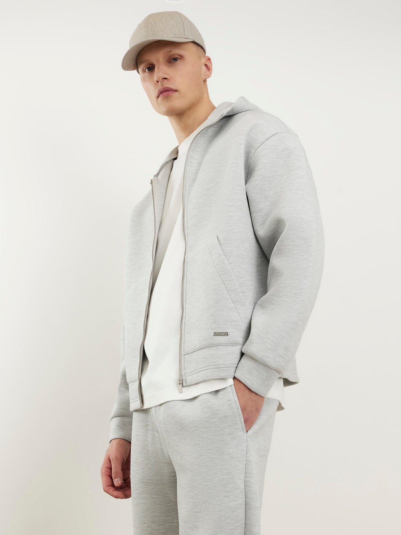 River Island Premium Oversized Zip Through Hoodie