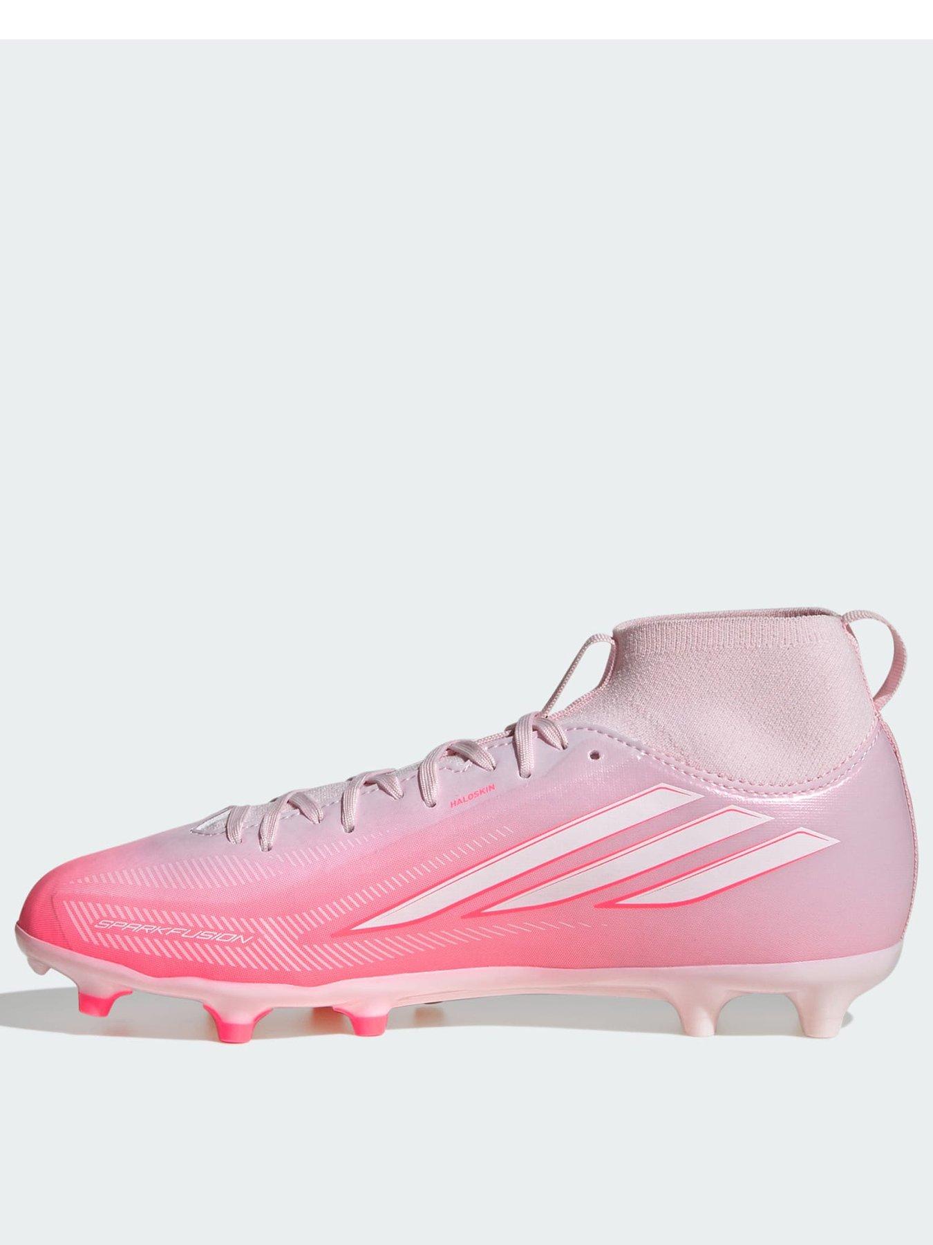 adidas F50 Sparkfusion League Mid Cut Firm Ground / Artificial Ground Football Boots Kids - Pink