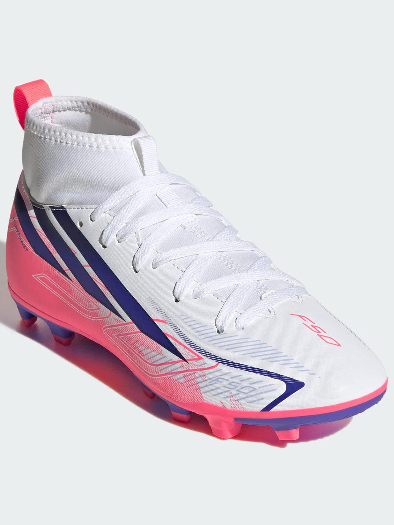 adidas F50 Hyperfast Club Mid Firm Ground / Multi Ground Football Boots Kids - White