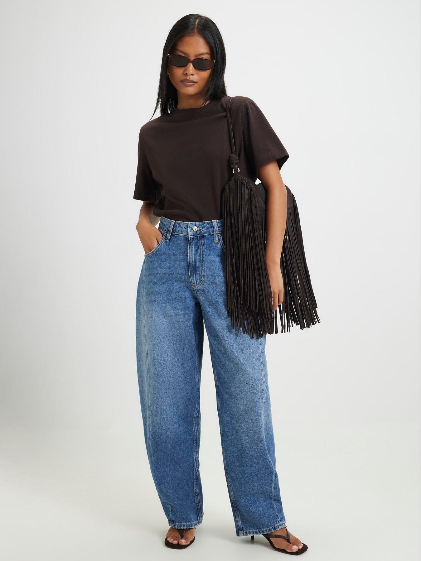 River Island Petite Oversized Barrel Leg Jeans