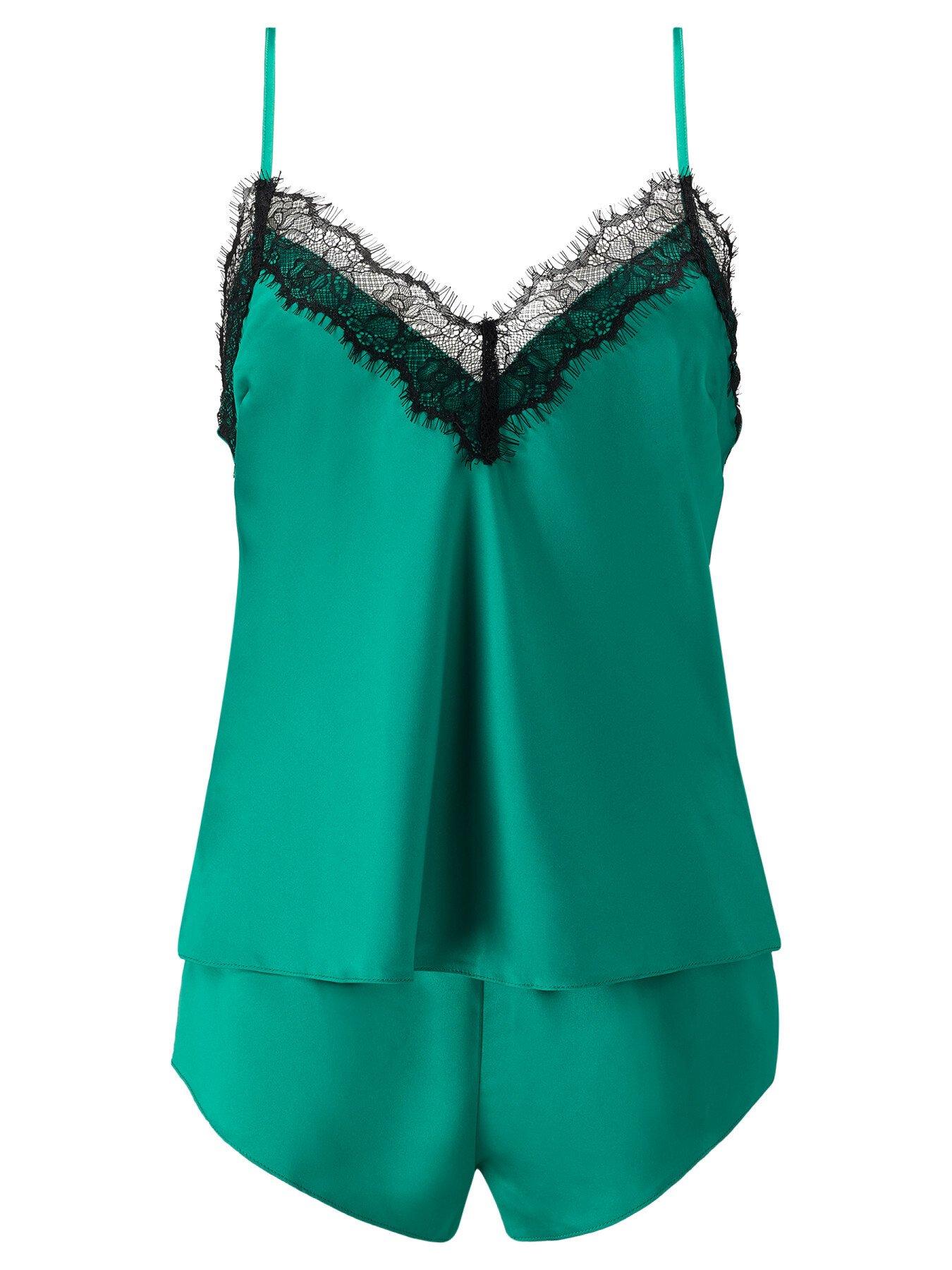 Image 4 of 4 of Ann Summers Cerise Lace Cami Top &amp; Shorts Set