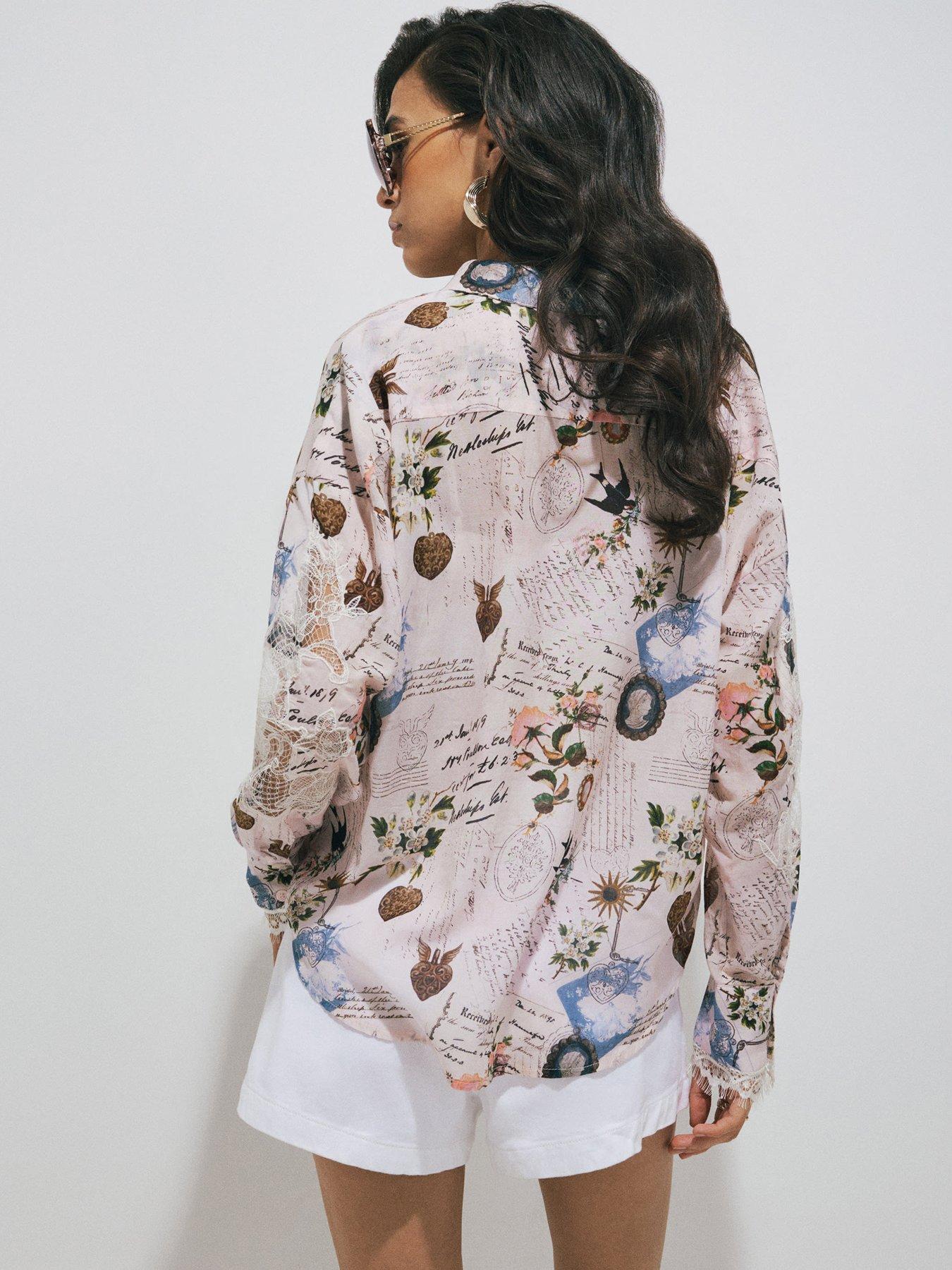 Image 2 of 4 of River Island Script Print Shirt