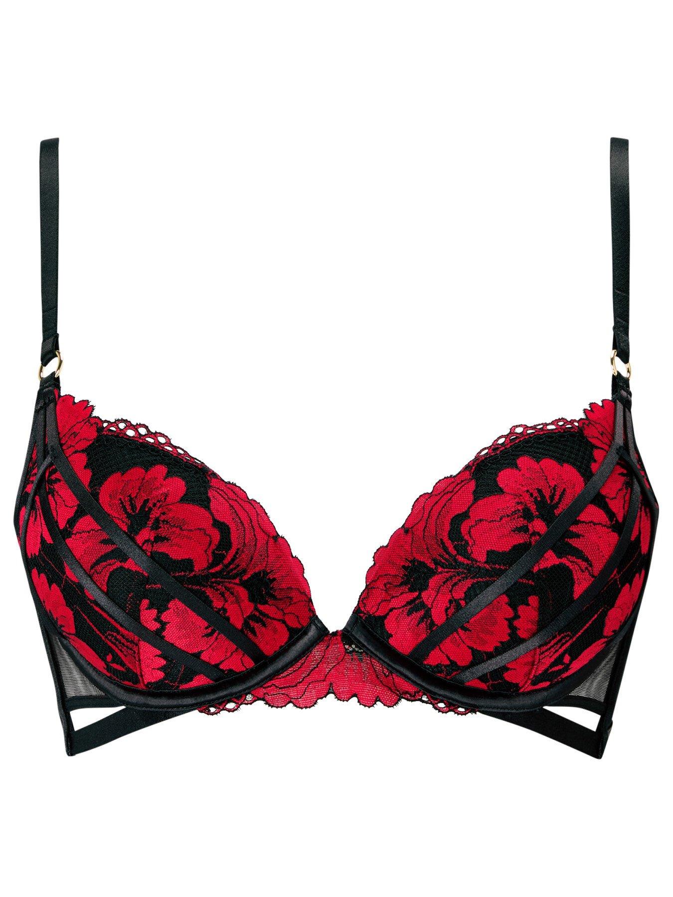 Image 4 of 4 of Ann Summers Midnight Lust Lace Padded Plunge Bra