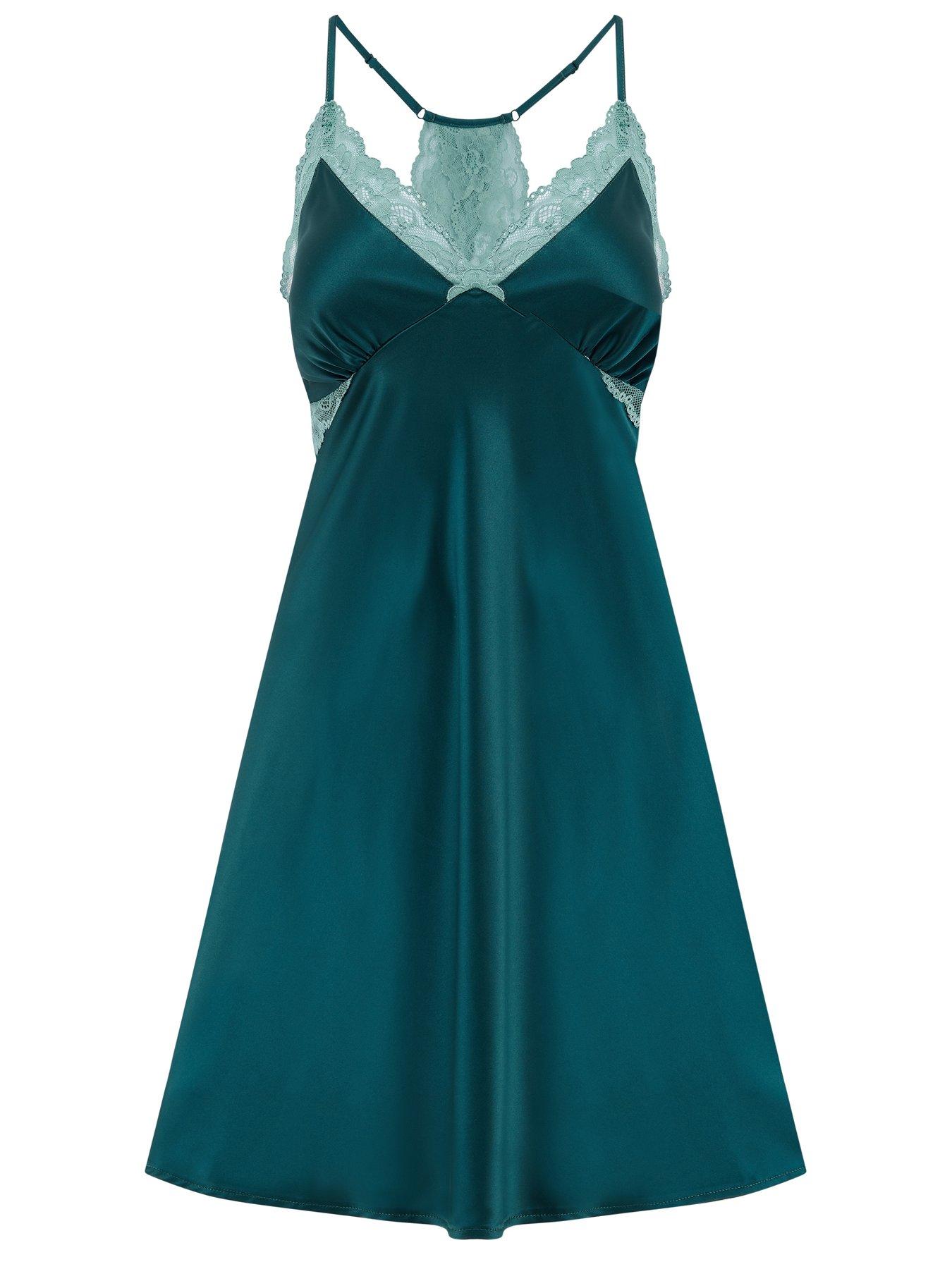 Image 3 of 4 of Pour Moi Dusk Satin Lace Chemise