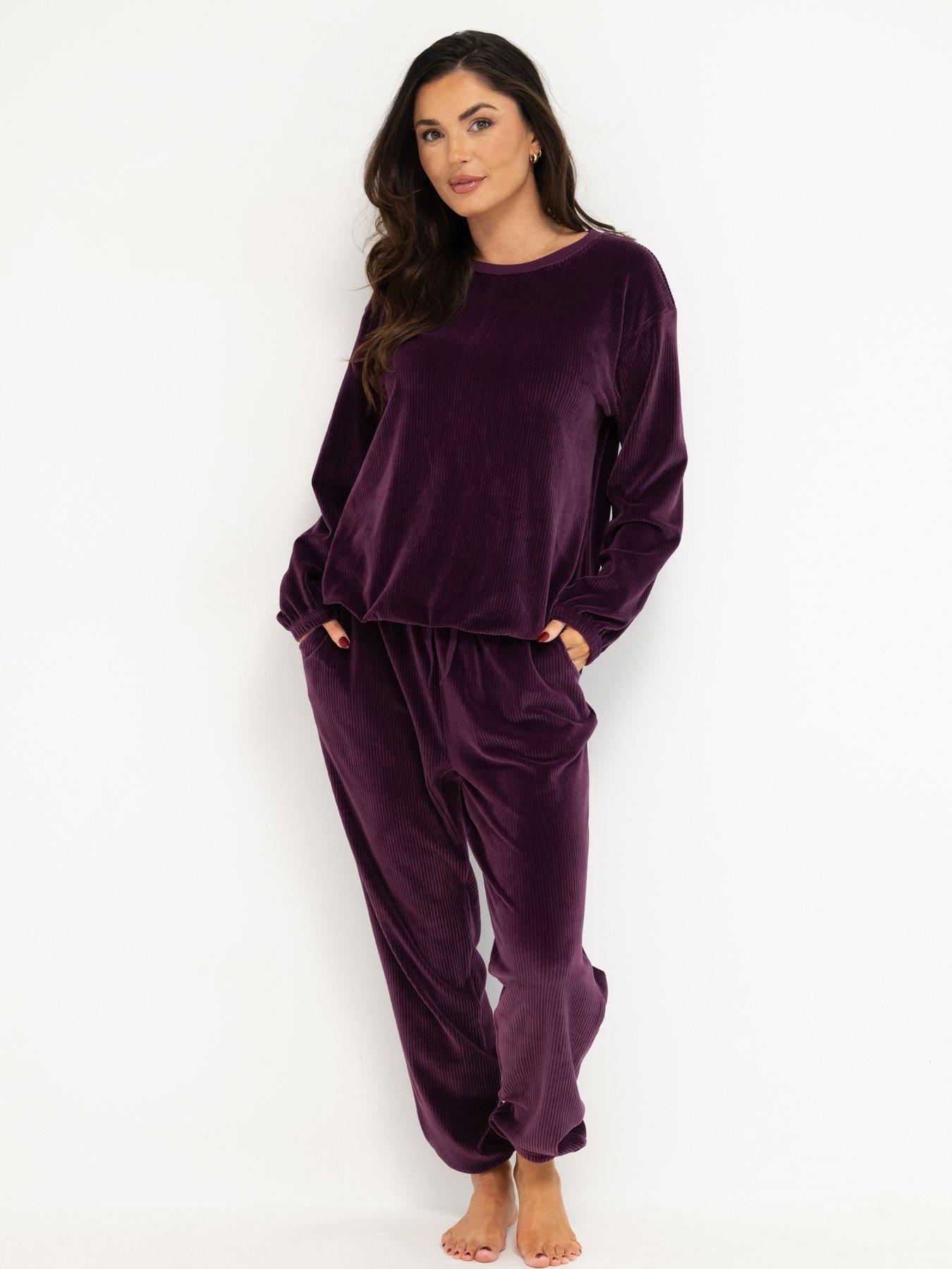 Image 1 of 4 of Pour Moi Ribbed Cosy Fleece Lounge Pyjama Set