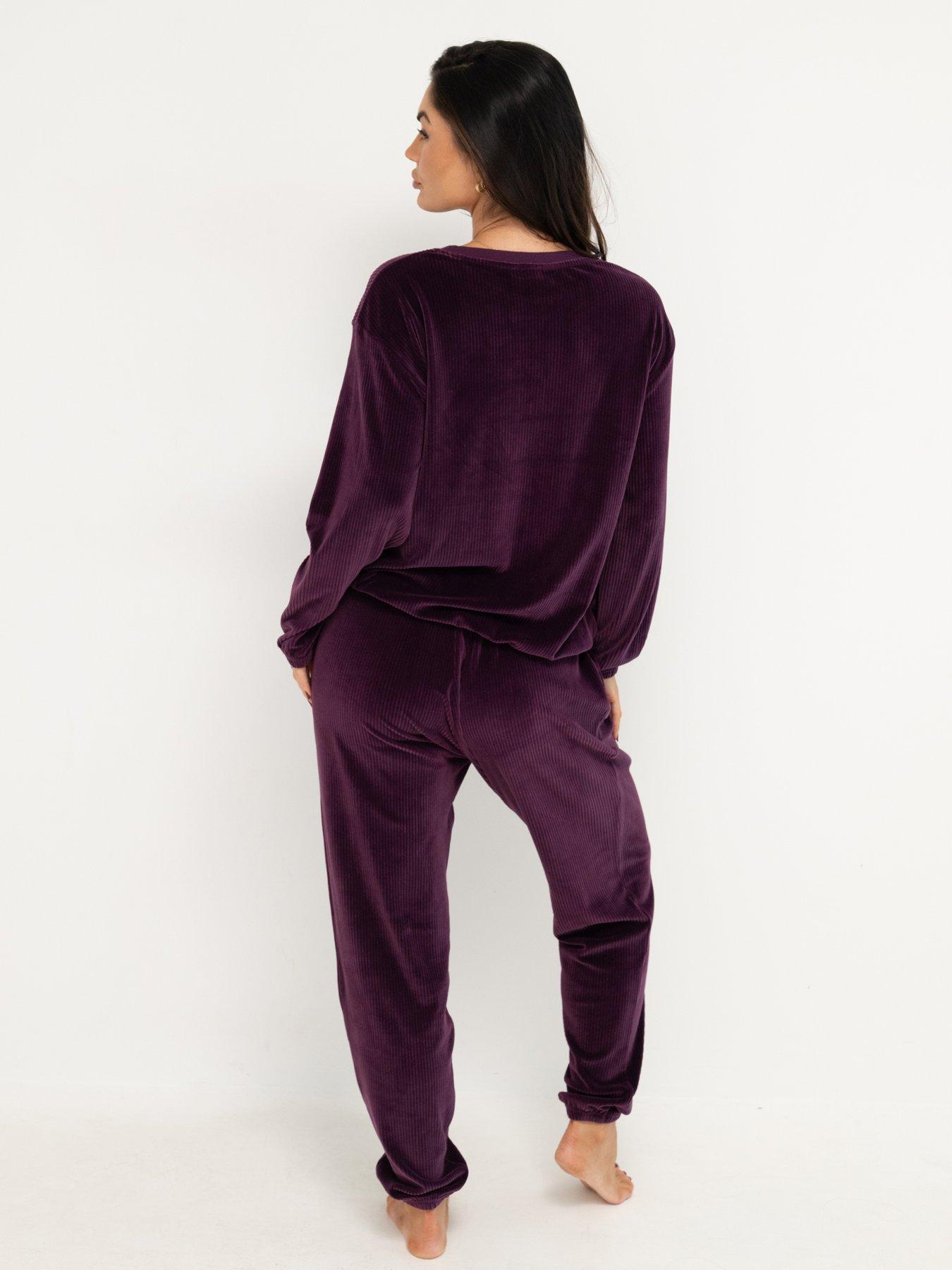 Image 2 of 4 of Pour Moi Ribbed Cosy Fleece Lounge Pyjama Set