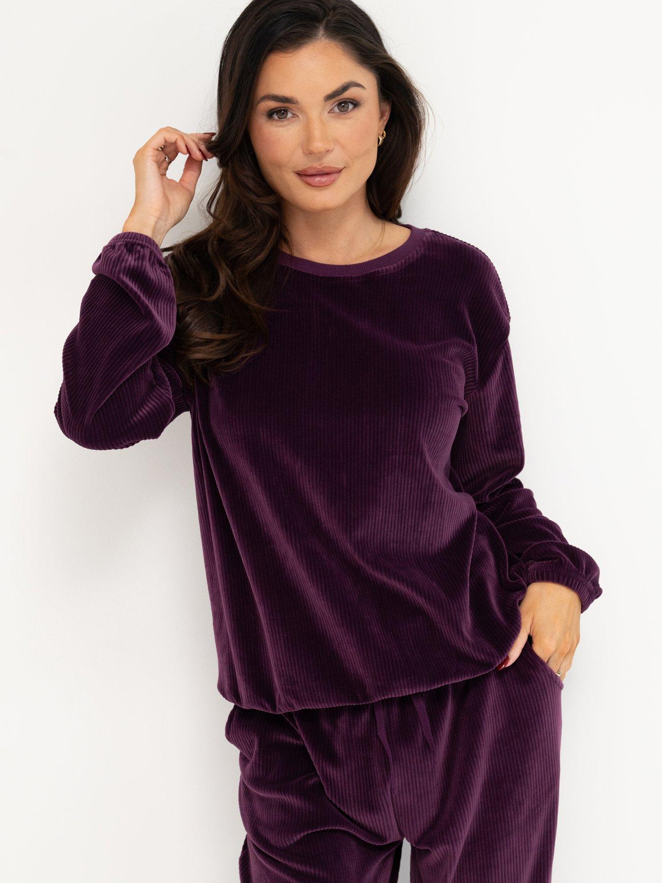 Image 3 of 4 of Pour Moi Ribbed Cosy Fleece Lounge Pyjama Set