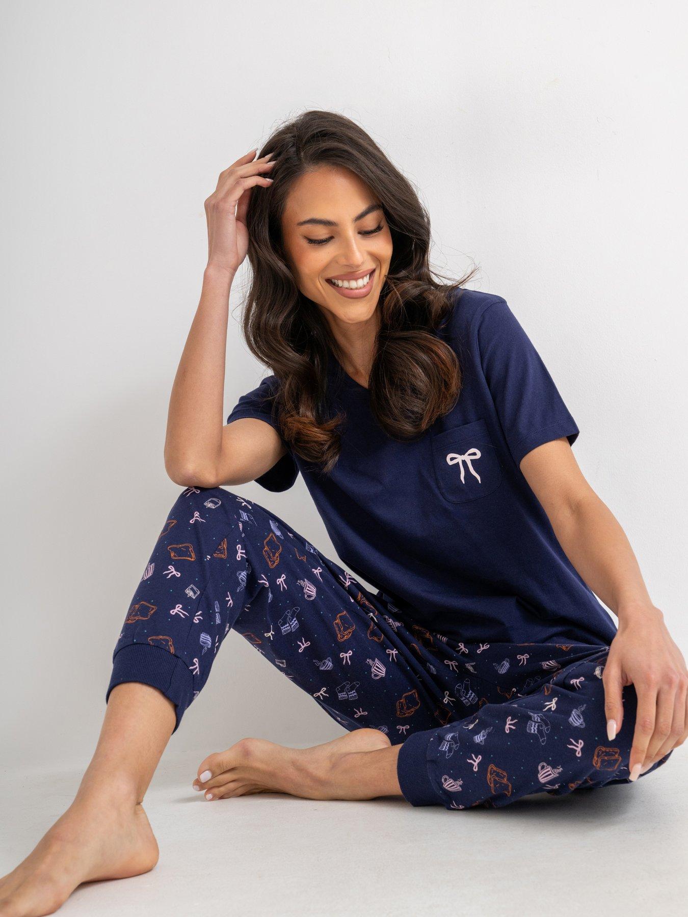 Image 1 of 4 of Pour Moi Jersey Cotton Short Sleeve Pyjama Set