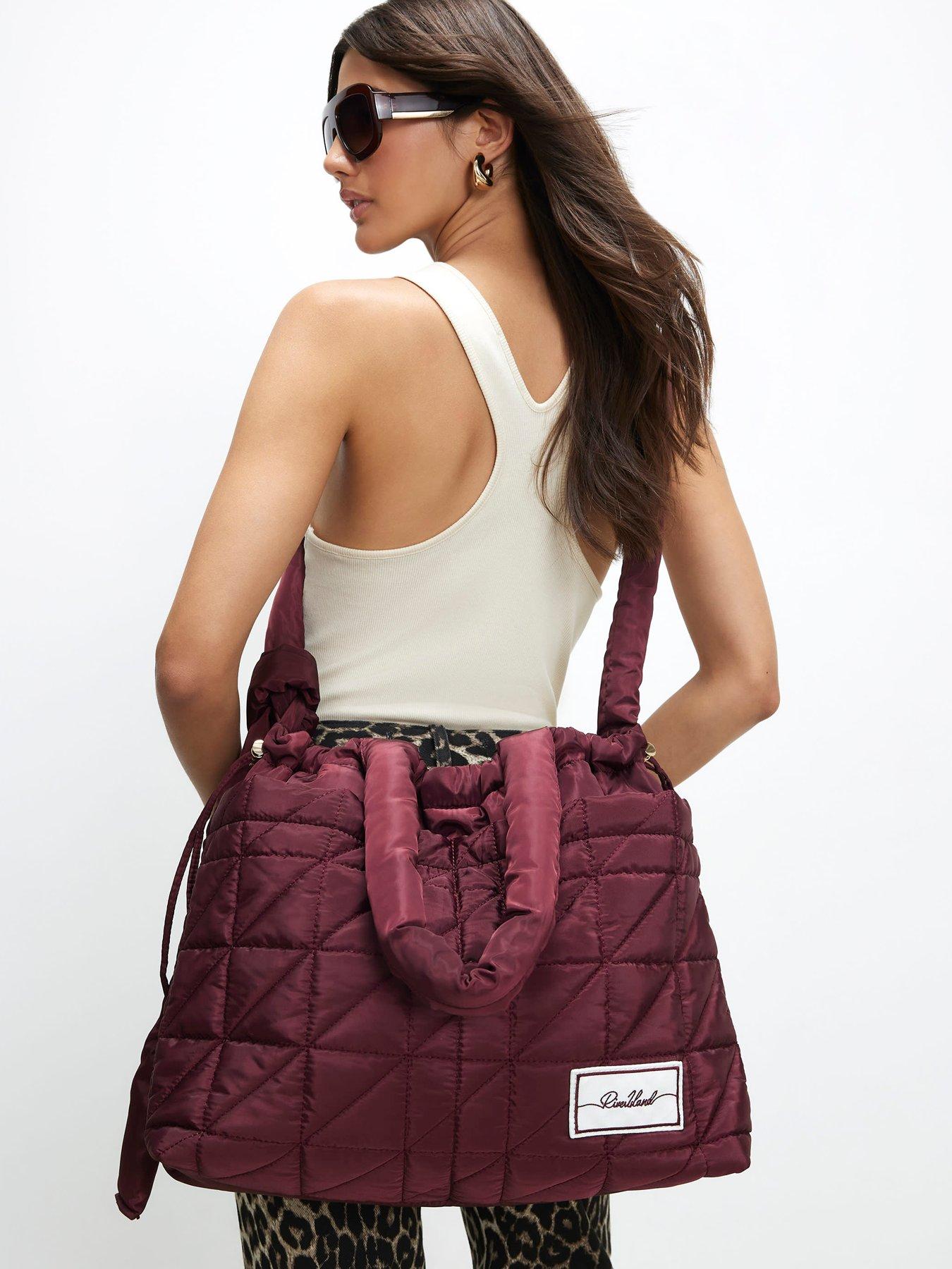 Image 1 of 4 of River Island Drawstring Travel Tote Bag