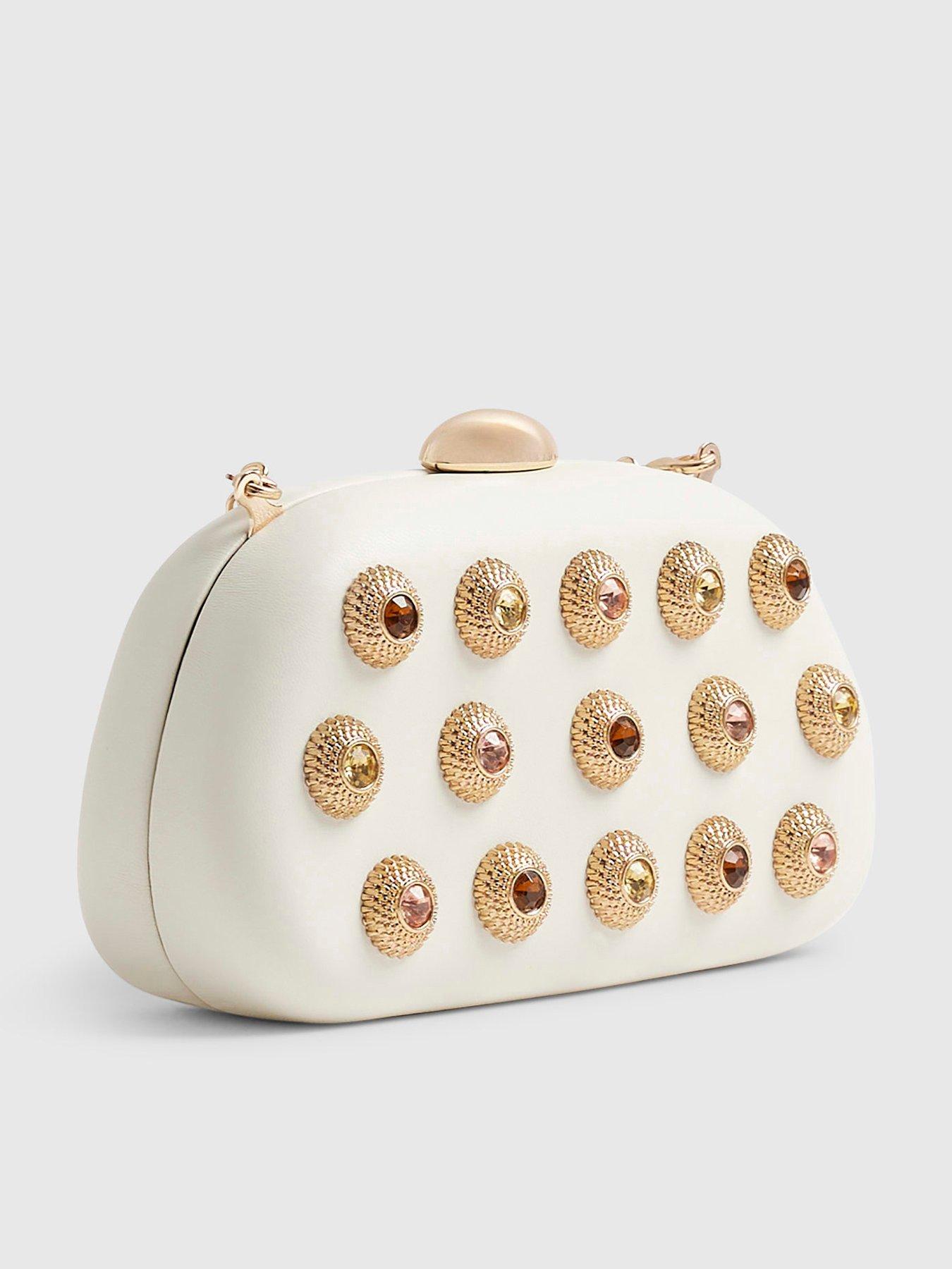 Image 2 of 4 of River Island Mixed Gem Hard Shell Clutch Bag