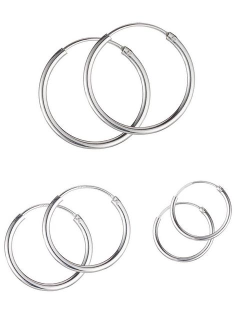 the-love-silver-collection-sterling-silver-set-of-3-hoop-earrings