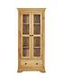  image of luxe-collection-constance-oak-ready-assembled-glass-door-display-cabinet