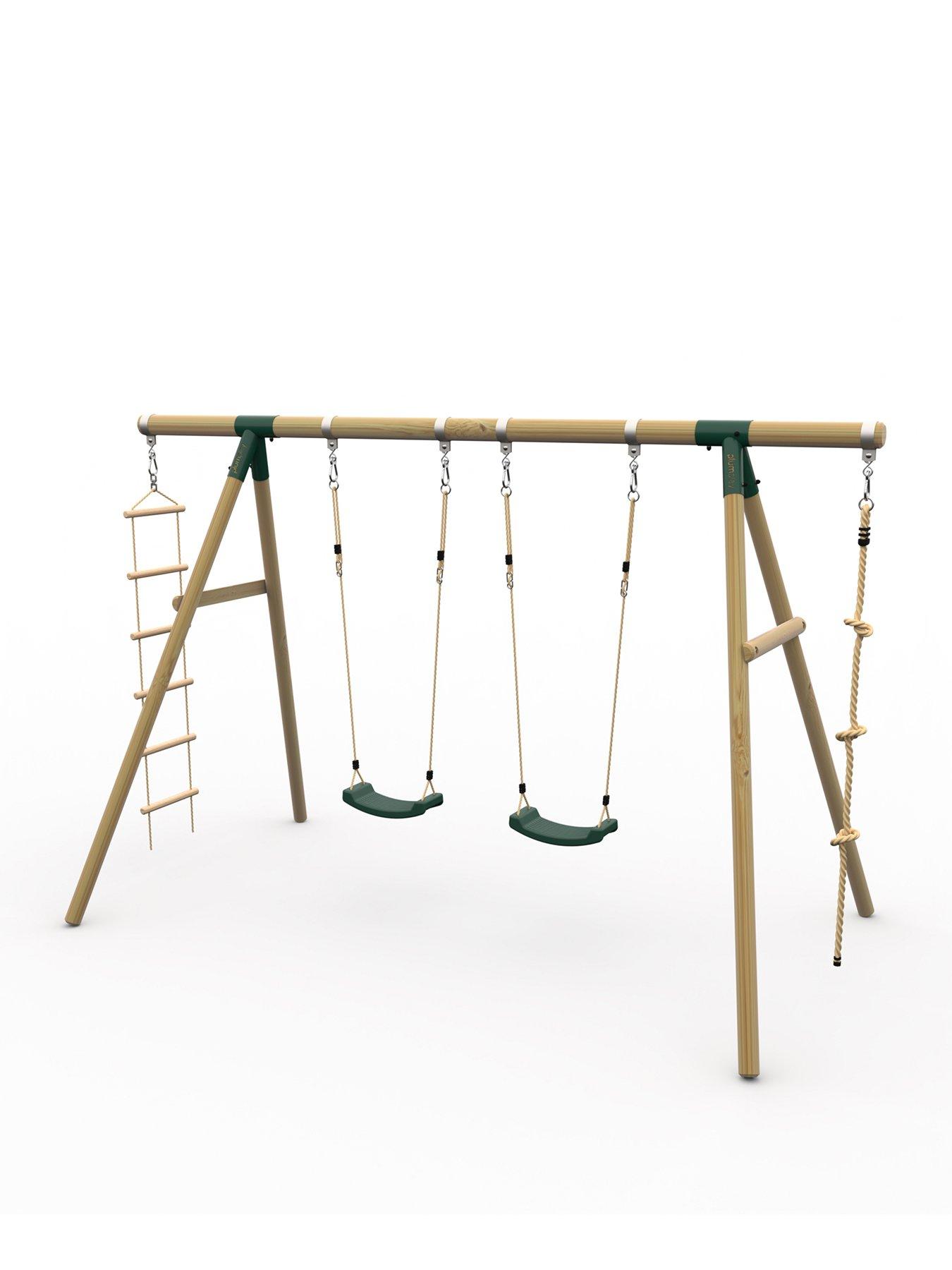 Image 1 of 6 of Plum Gibbon Wooden Garden Swing Set