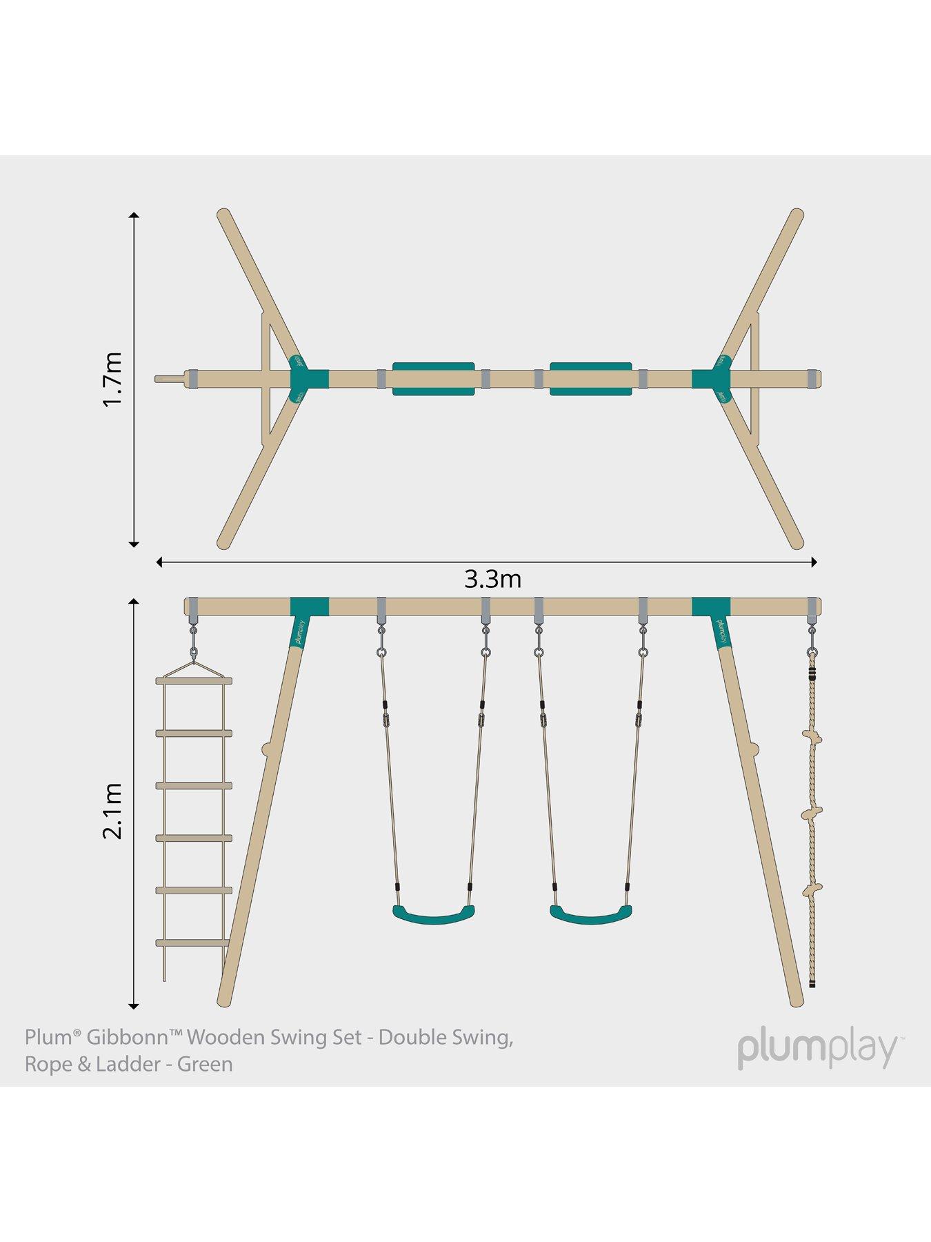 Image 5 of 5 of Plum Gibbon Wooden Garden Swing Set