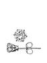  image of love-diamond-sterling-silver-25-point-diamond-solitaire-earrings