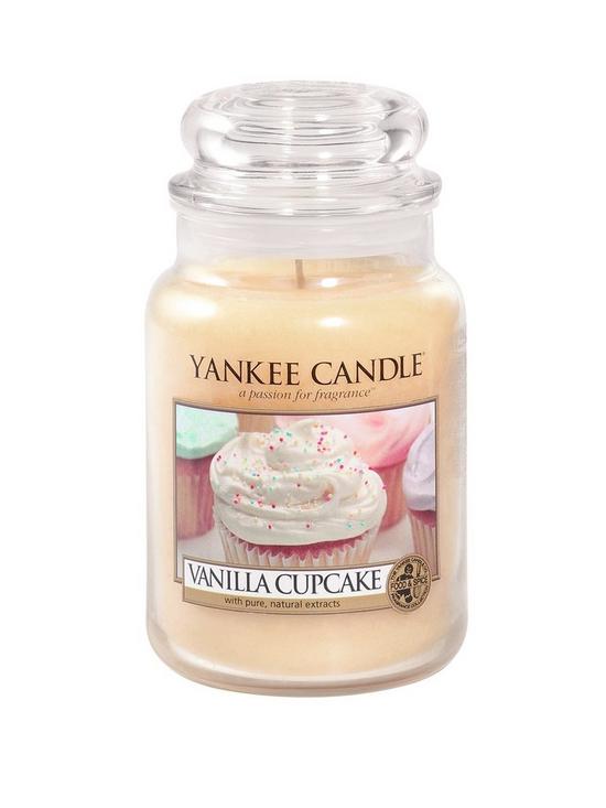front image of yankee-candle-large-jar-vanilla-cupcake