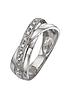  image of love-diamond-9-carat-white-gold-8-point-diamond-crossover-band-ring