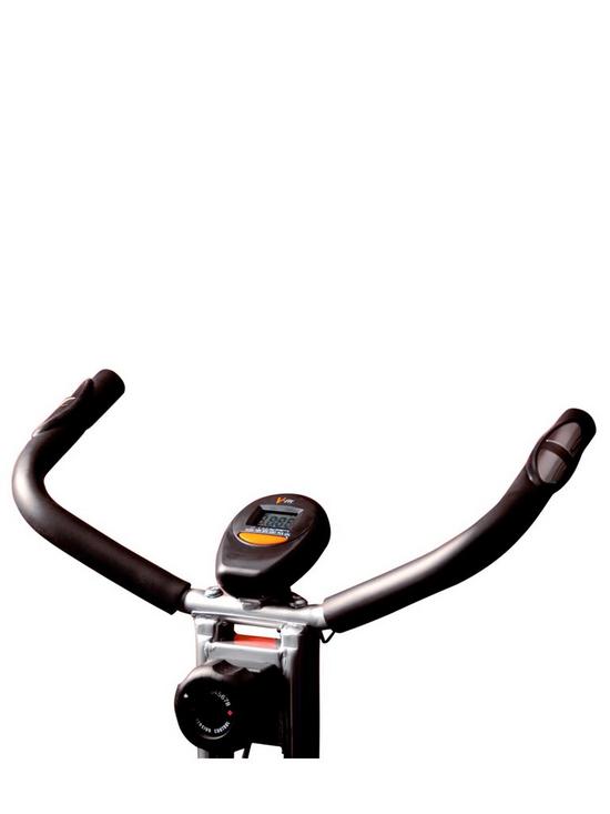 back image of v-fit-folding-x-frame-cycle-exercise-bike
