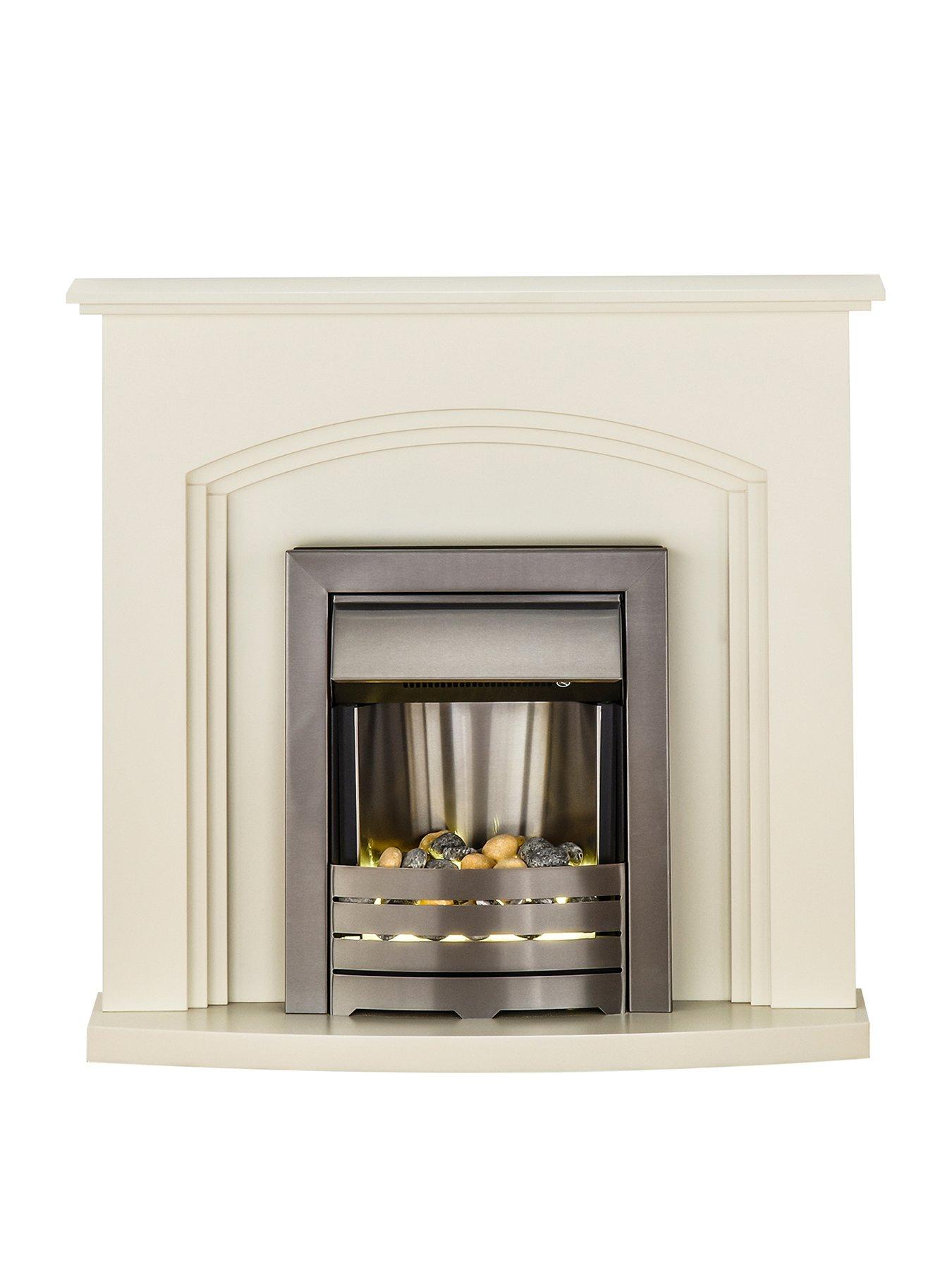 undefined Truro Electric Fireplace Suite With Brushed Steel Inset Fire
