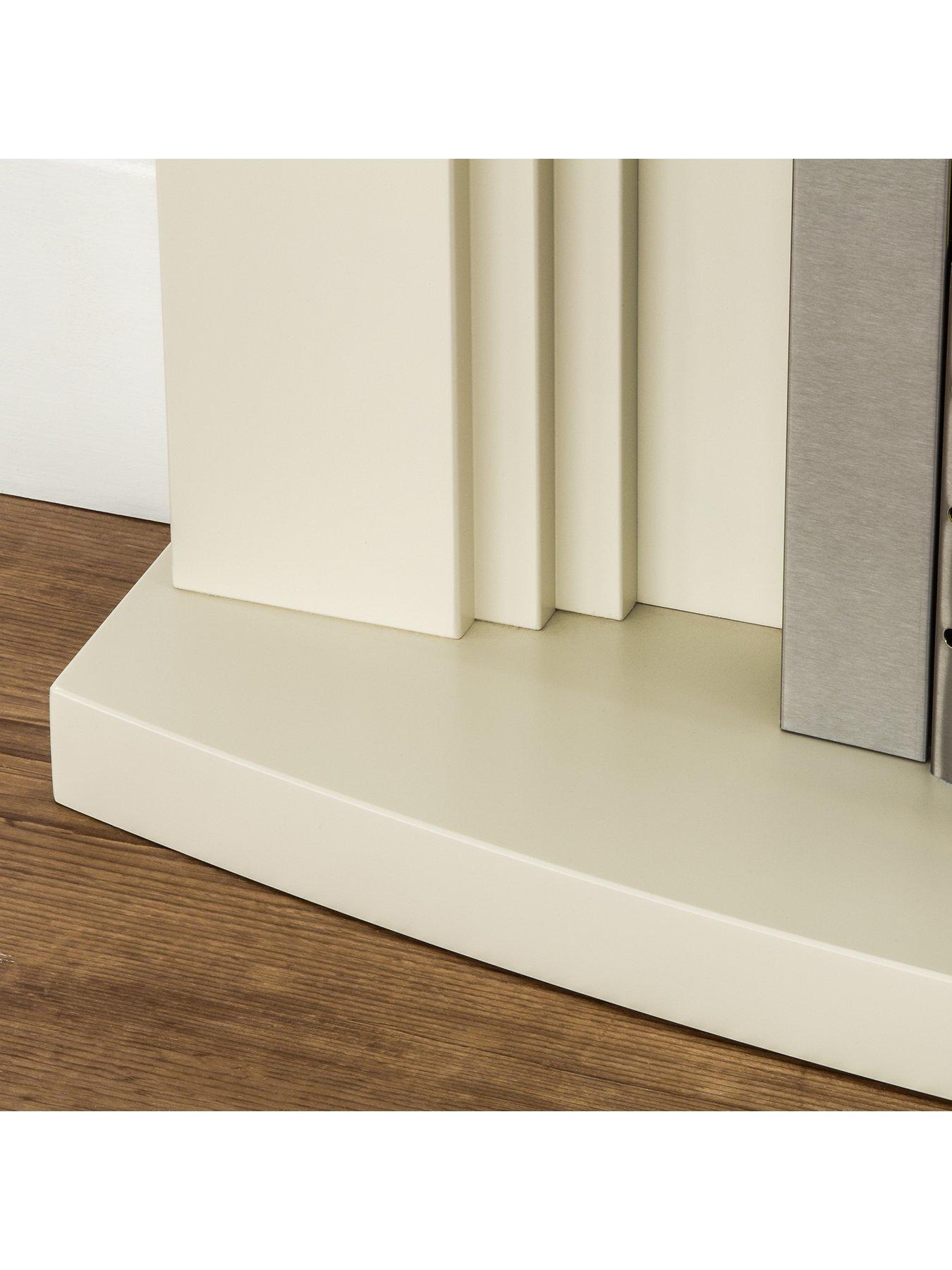 Image 3 of 6 of Adam Fires & Fireplaces Truro Electric Fireplace Suite With Brushed Steel Inset Fire
