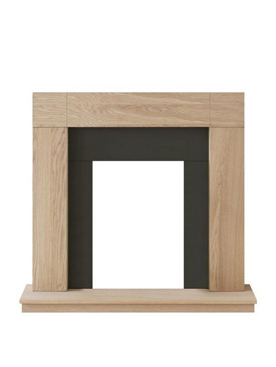 front image of adam-fires-fireplaces-malmo-unfinished-oak-fire-surround