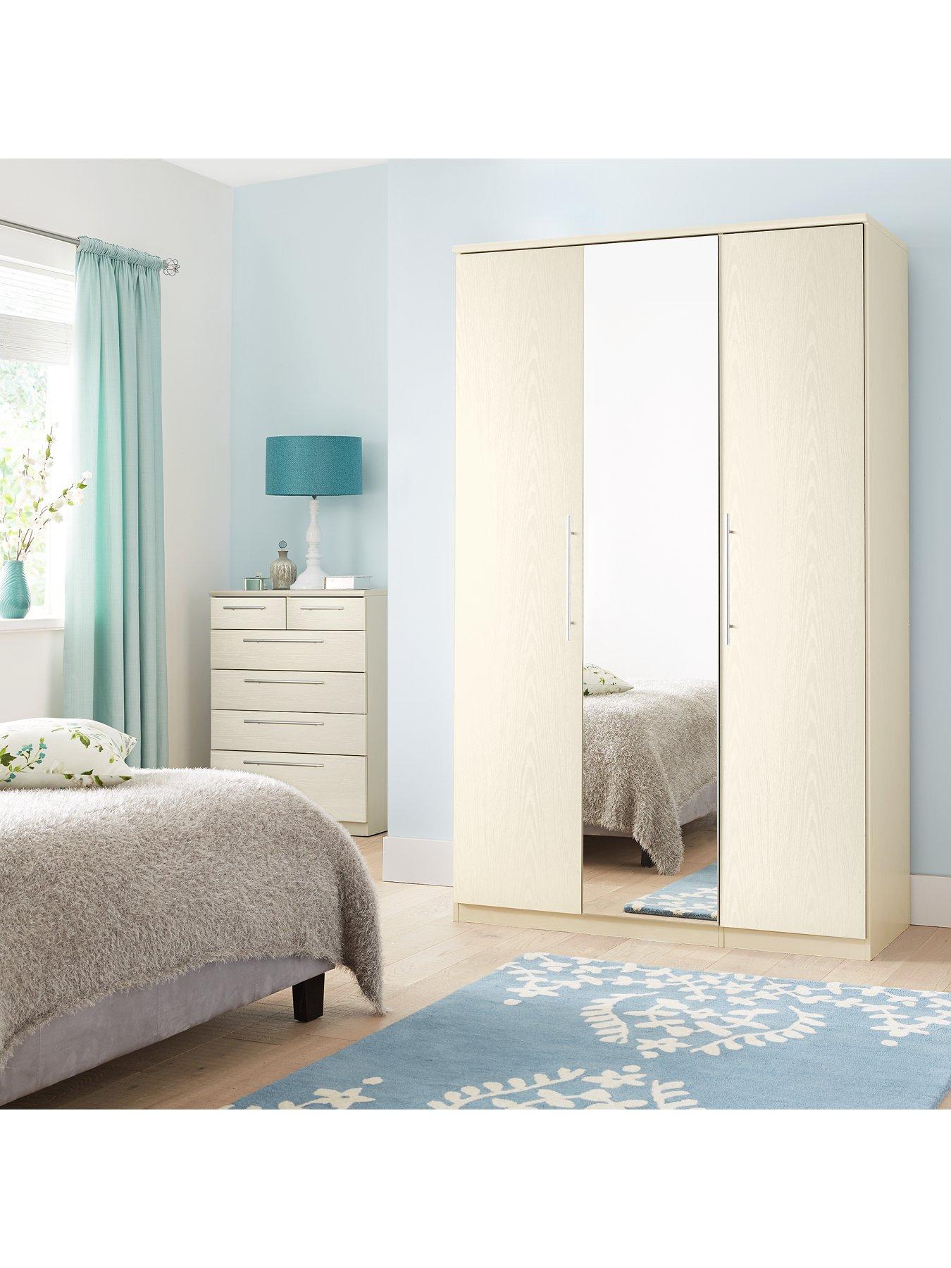 Prague 3 Door Mirrored Wardrobe Littlewoods Com