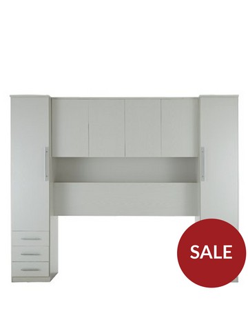 Overbed Units White Wardrobes, Overbed Storage For Single Bed