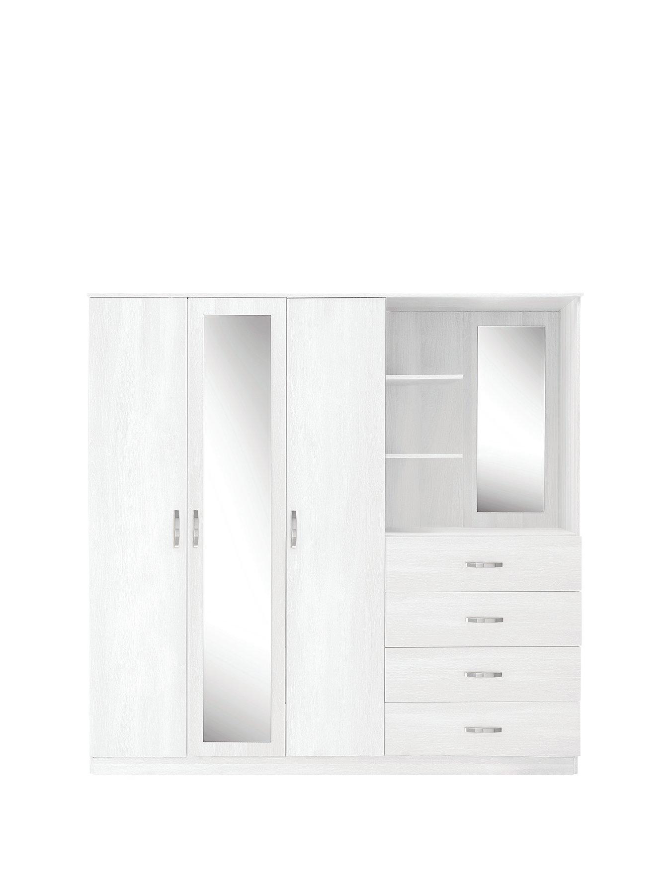 4 Drawers White Wardrobes Home Garden Www Littlewoods Com