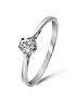  image of love-diamond-9-carat-white-gold-25pt-certified-solitaire-ring